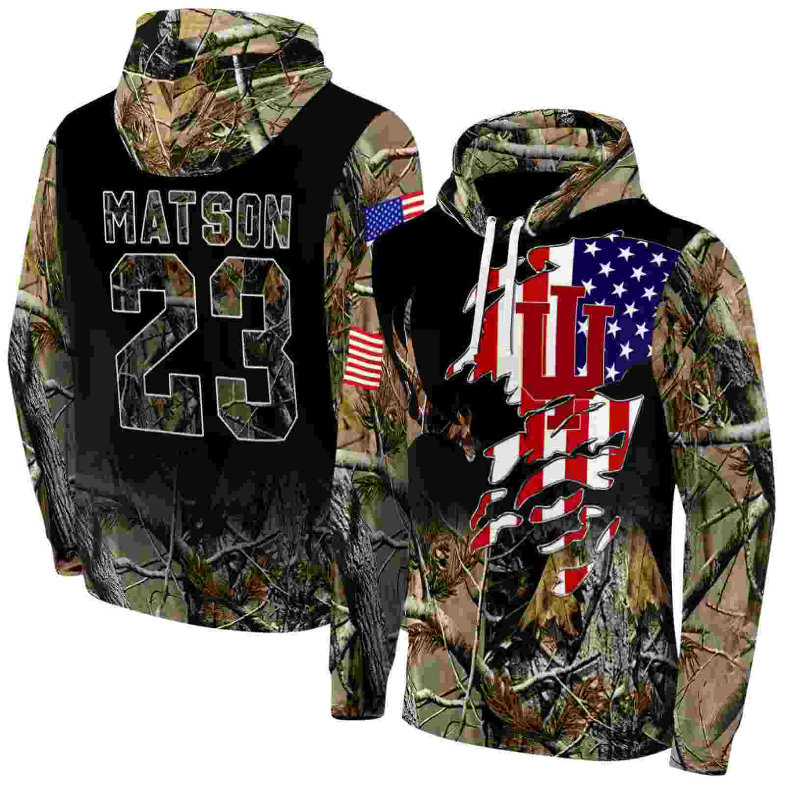 custom indiana hoosiers tree camo hoodie fashion forward