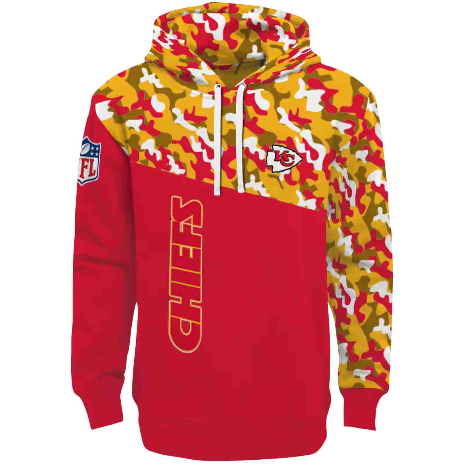 Custom Kansas City Chiefs Camo Pattern Red Hoodie