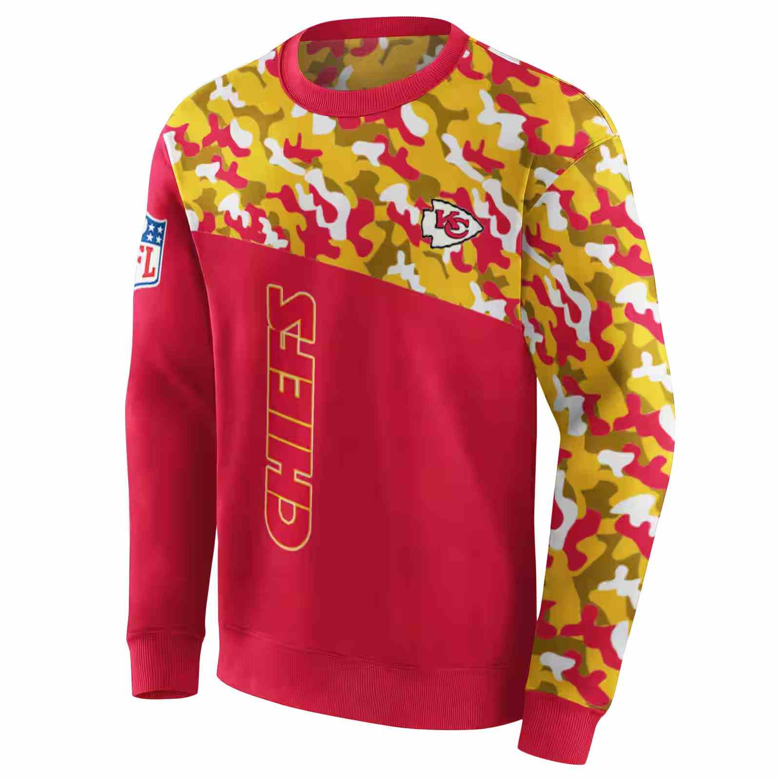 custom kansas city chiefs camo pattern red hoodie new arrival