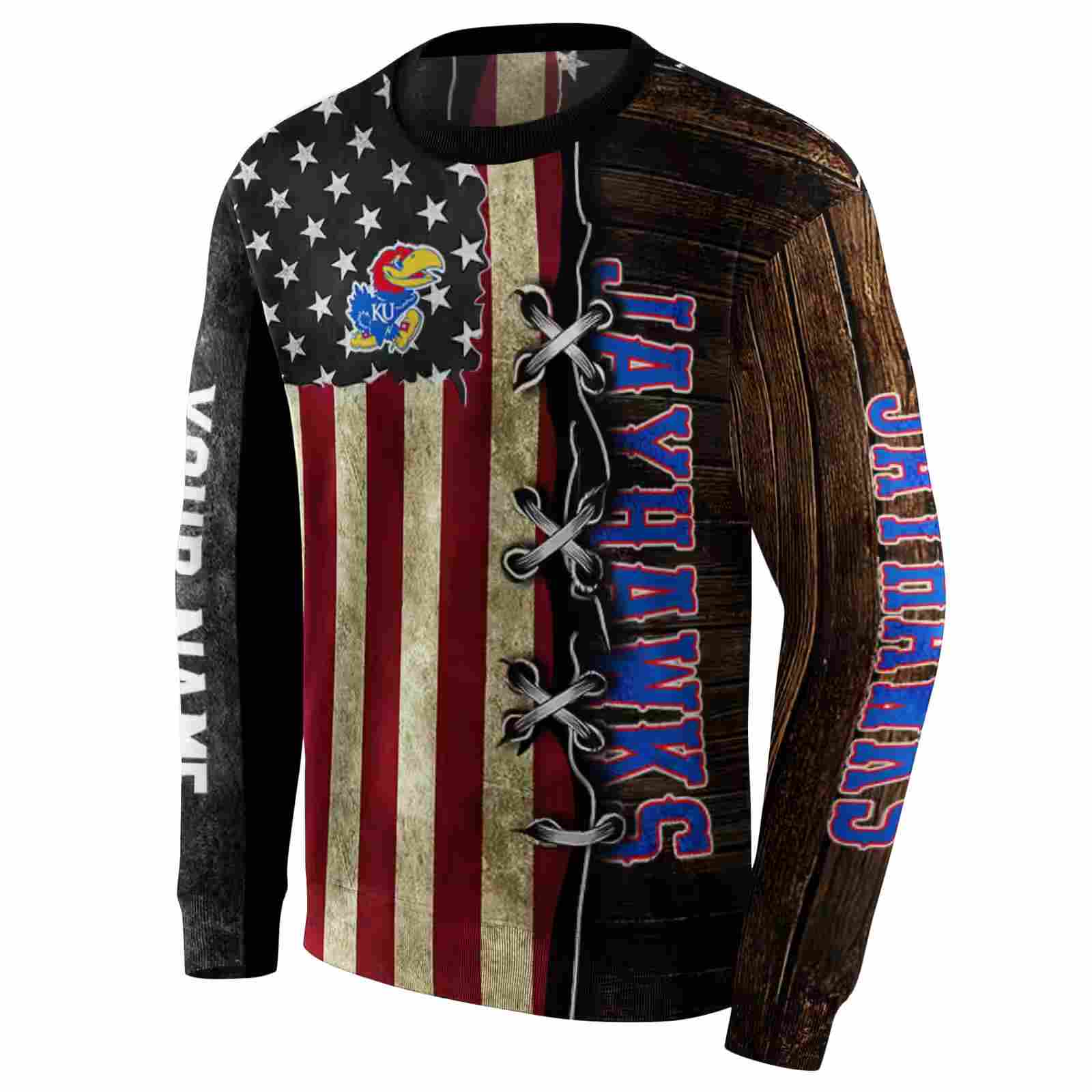 custom kansas jayhawks american pride hoodie new arrival