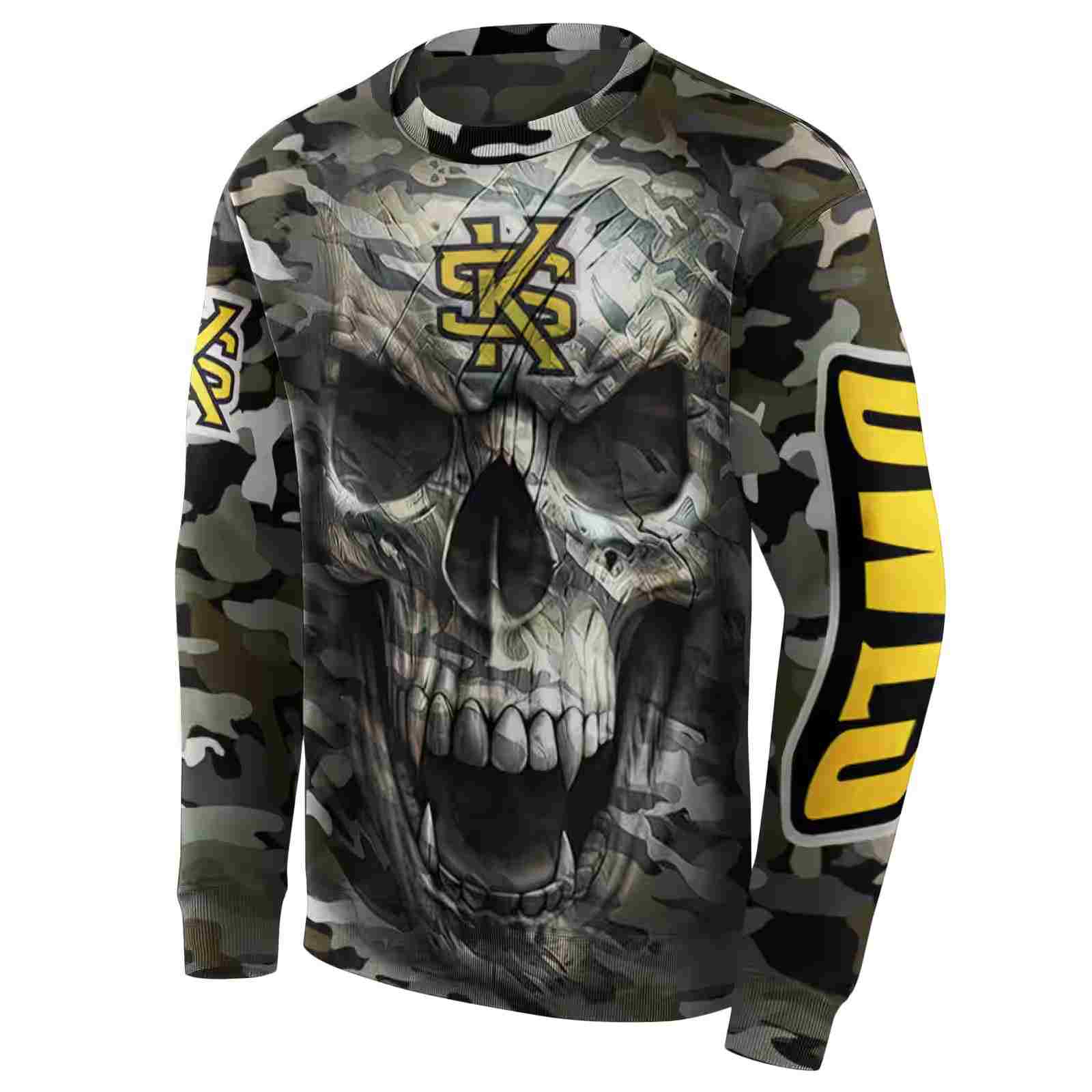 custom kennesaw state owls camo skull hoodie new arrival