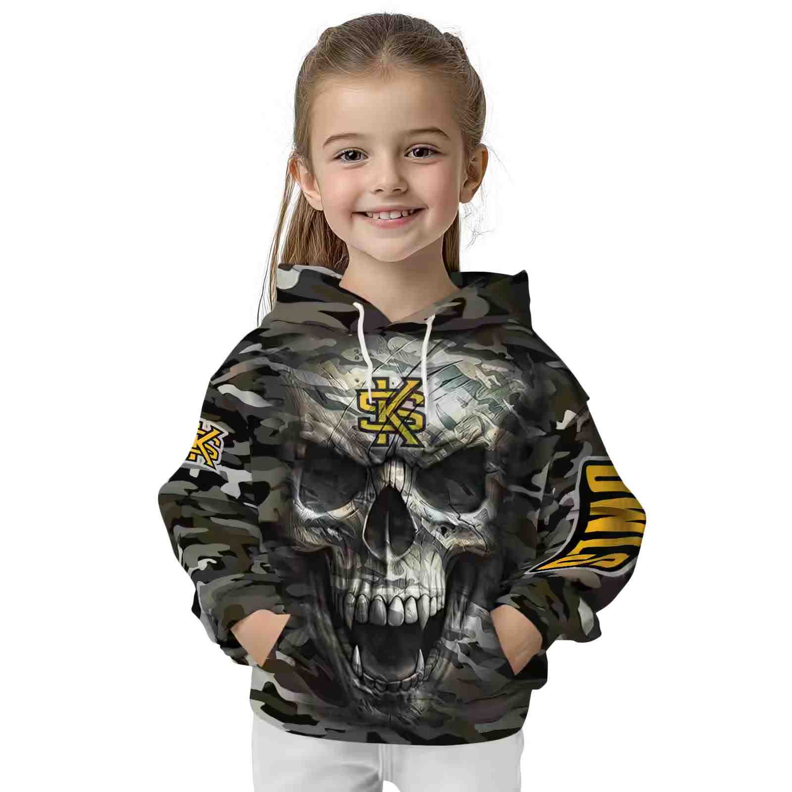 custom kennesaw state owls camo skull hoodie top rated