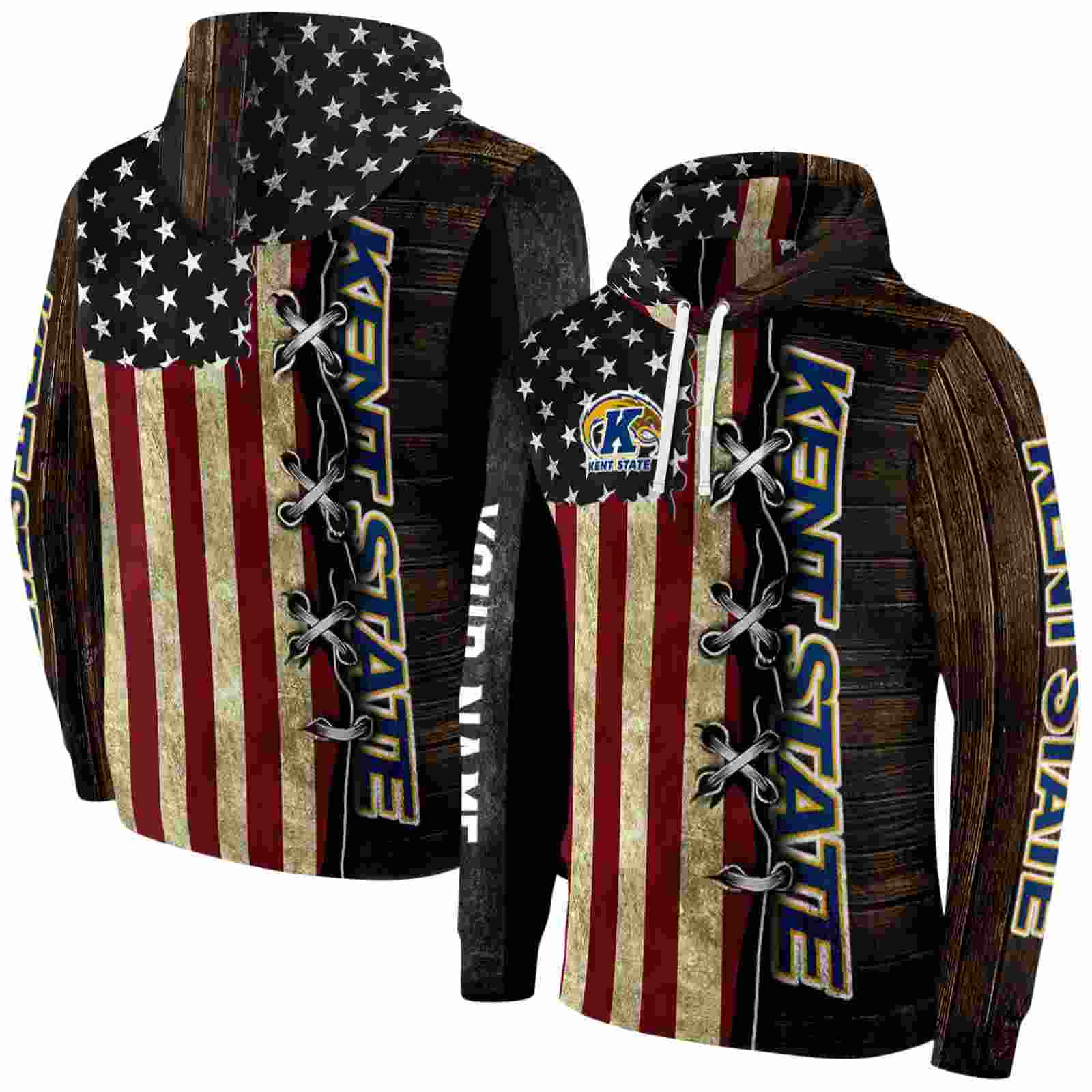 custom kent state golden flashes american pride hoodie fashion forward