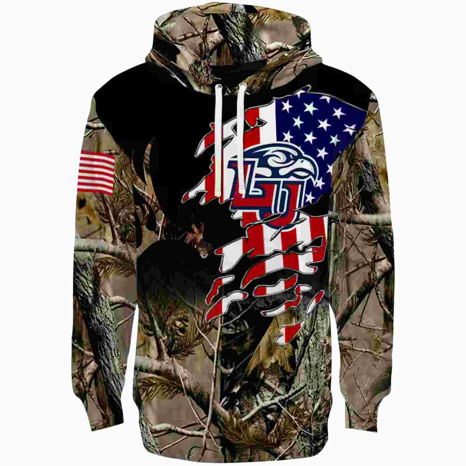 Custom Liberty Flames Tree Camo Hoodie
