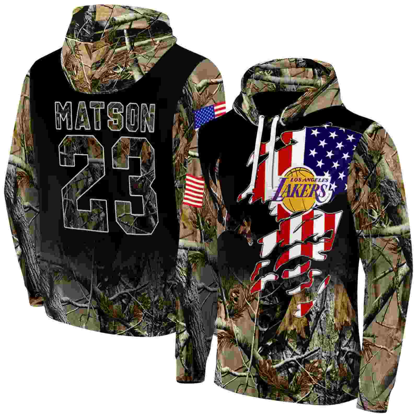 custom los angeles lakers tree camo hoodie fashion forward