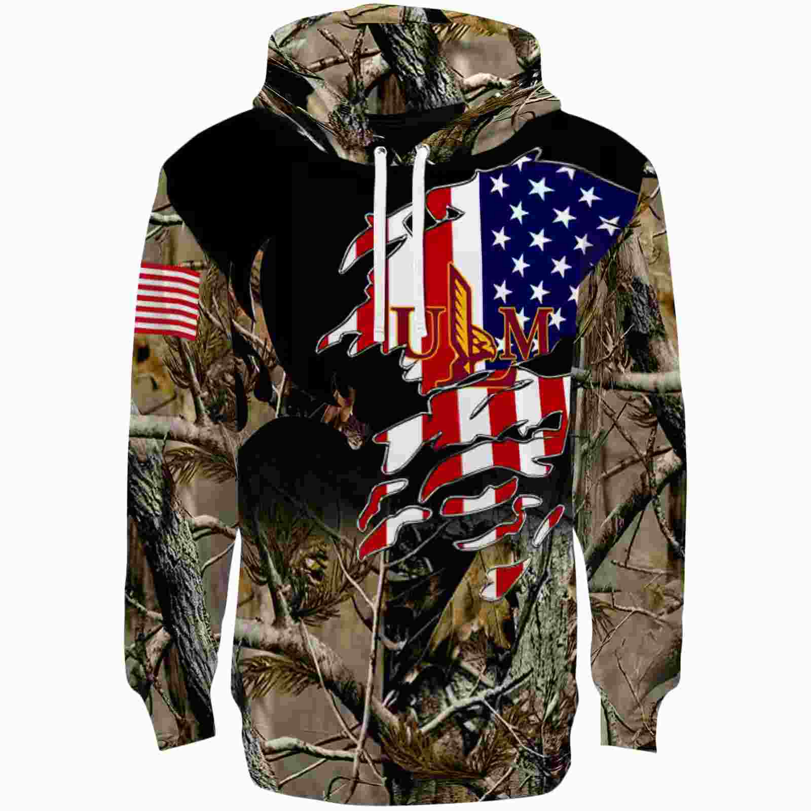 Custom Louisiana-Monroe Warhawks Tree Camo Hoodie