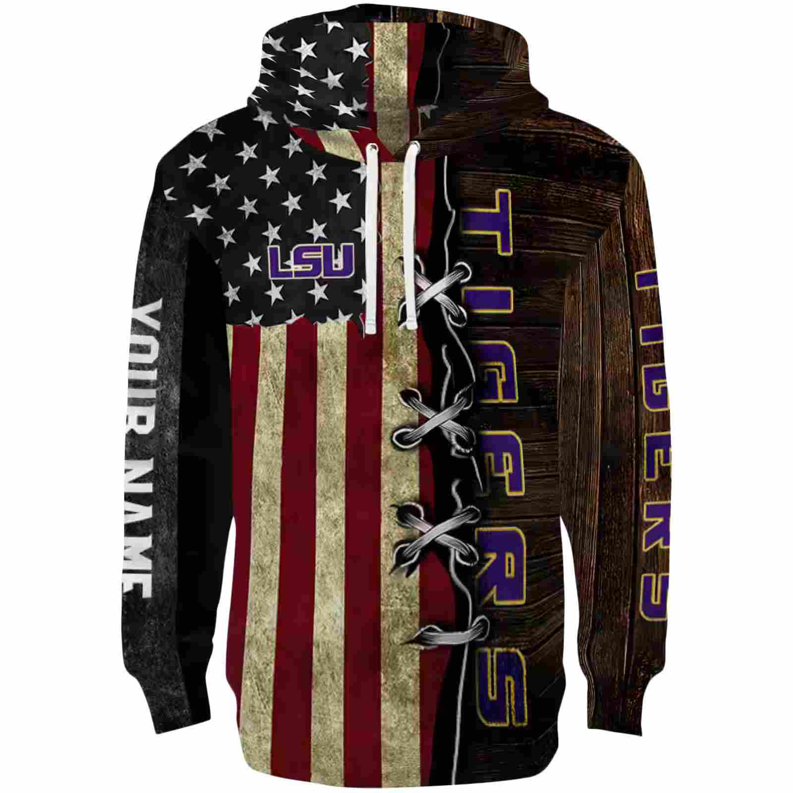 Custom LSU Tigers American Pride Hoodie