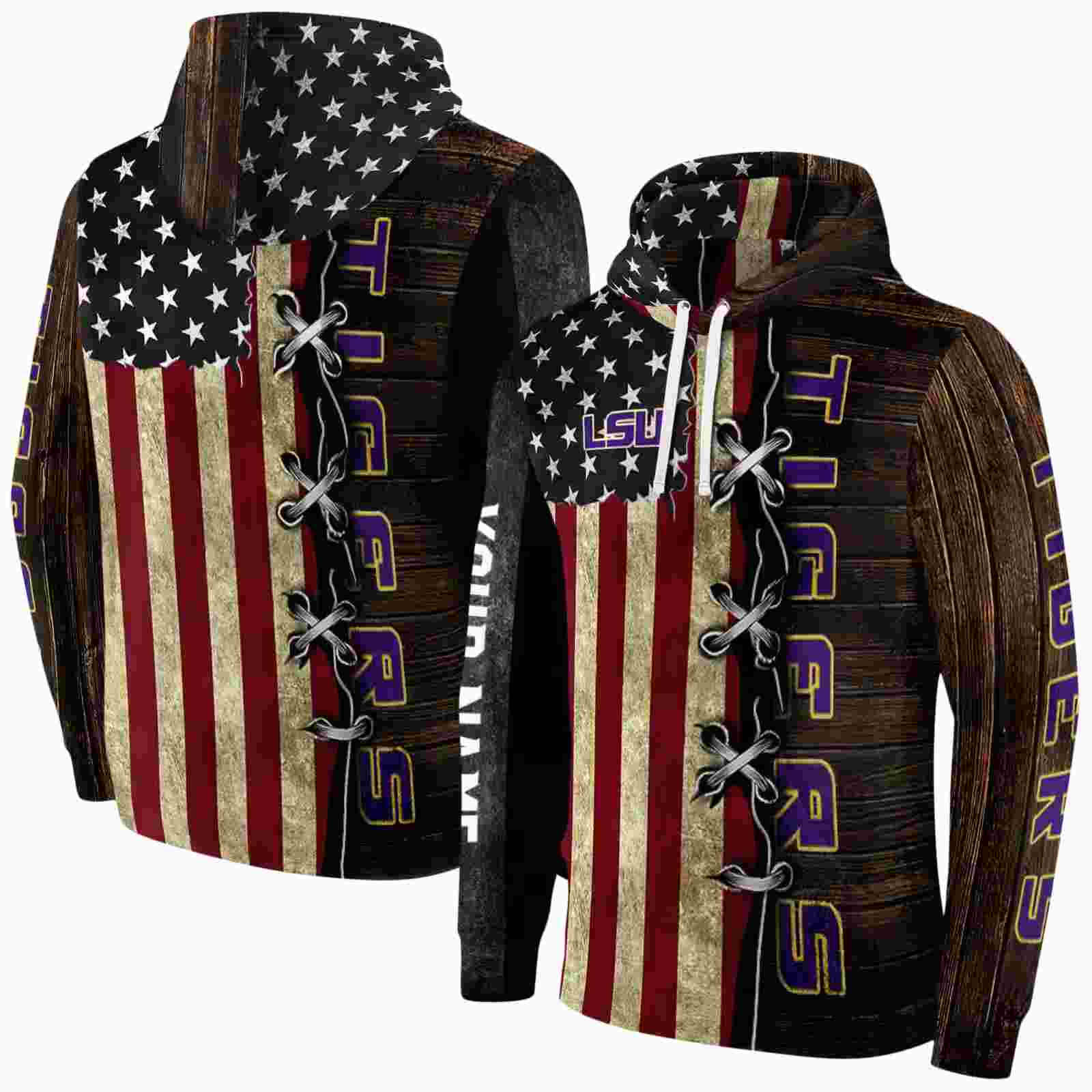 custom lsu tigers american pride hoodie fashion forward