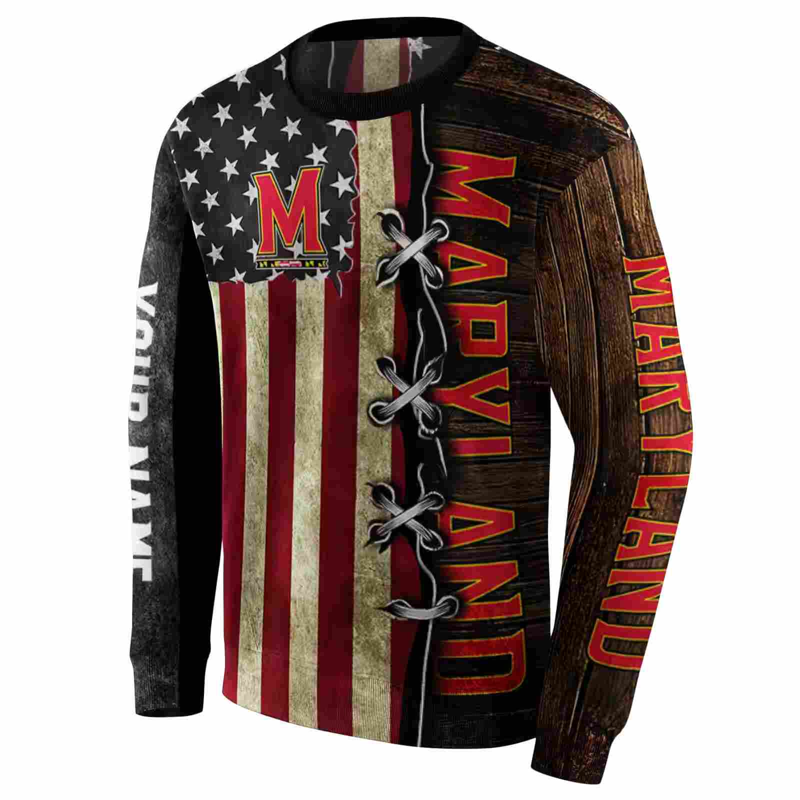 custom maryland terrapins american pride hoodie new arrival