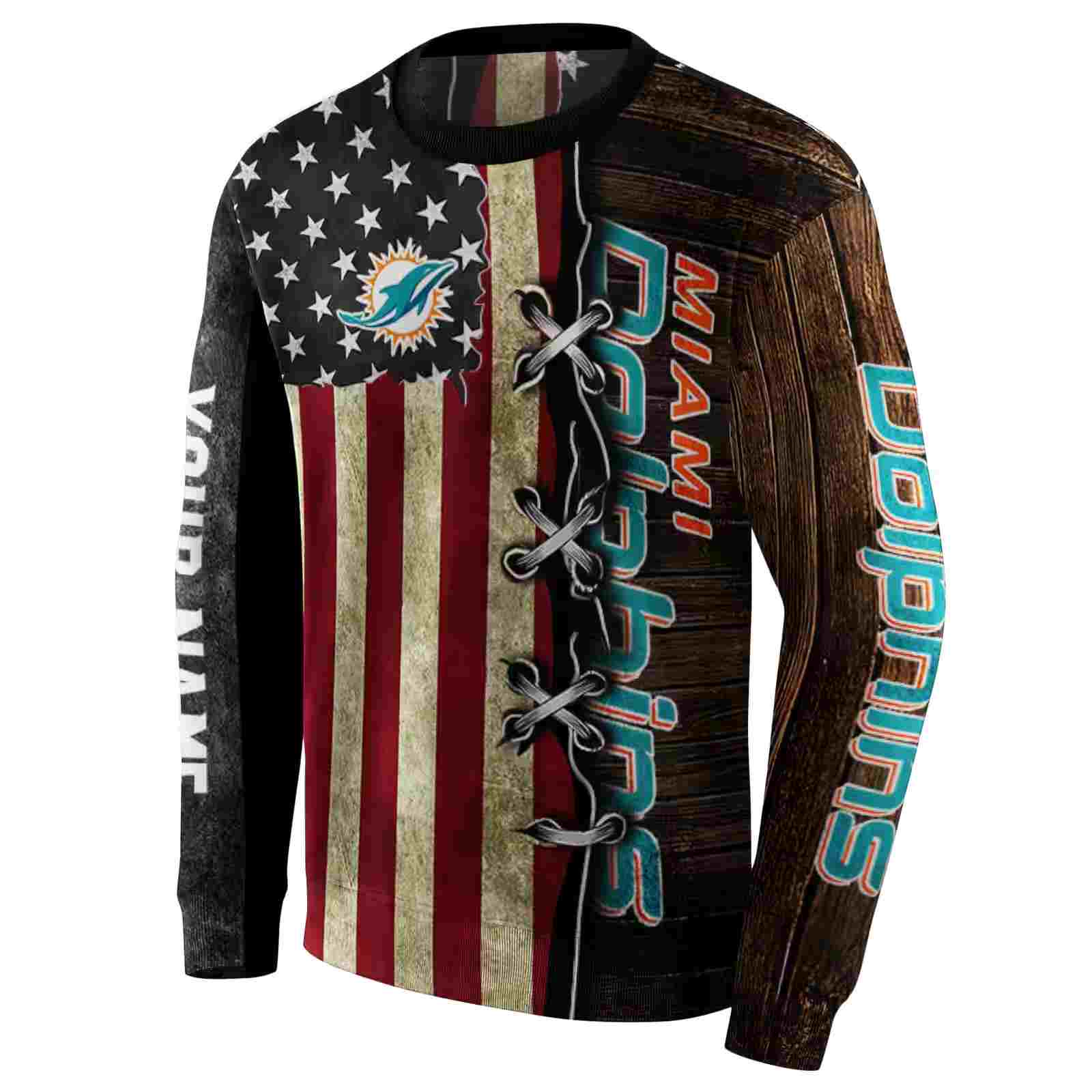 custom miami dolphins american pride hoodie new arrival