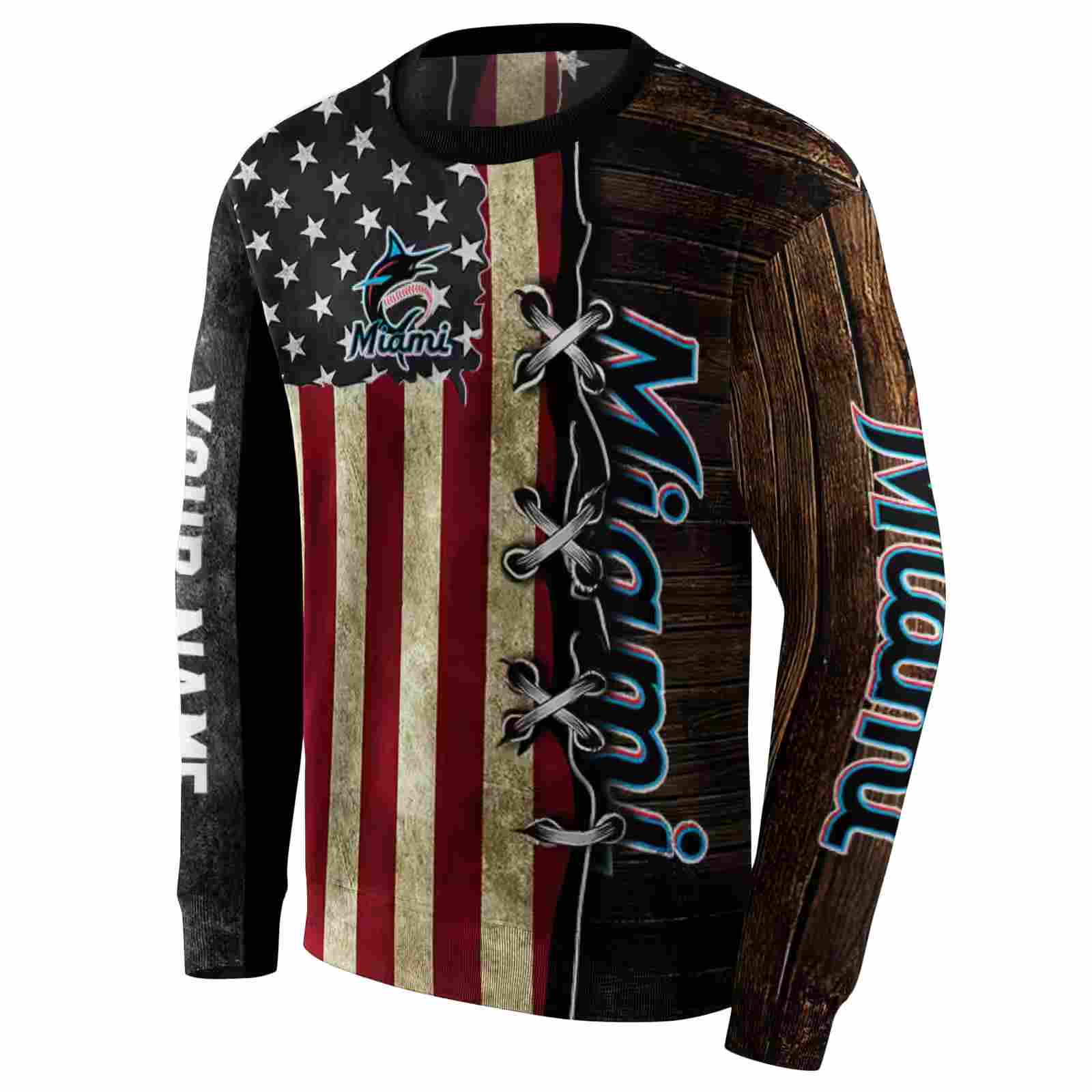 custom miami marlins american pride hoodie new arrival