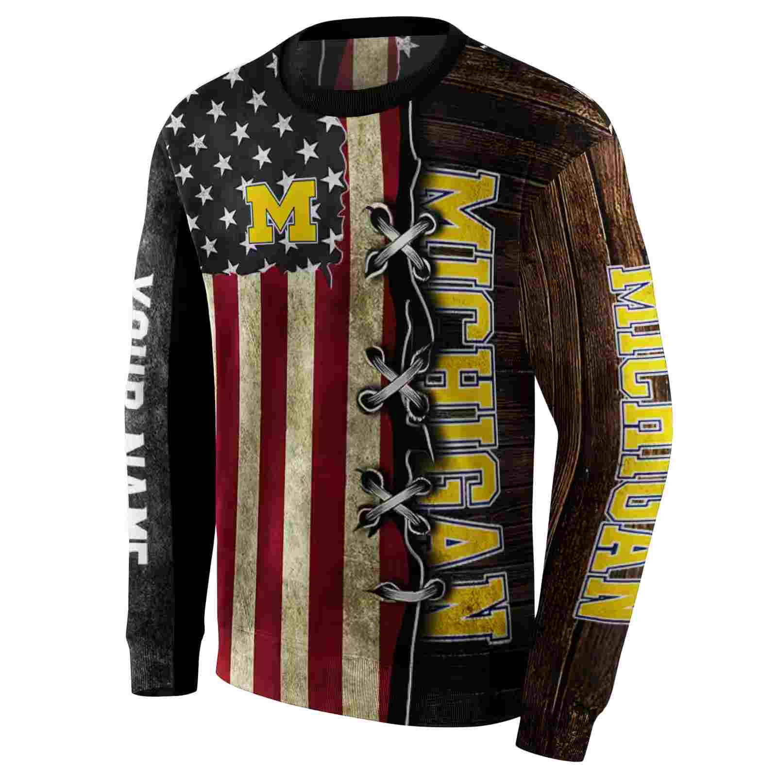 custom michigan wolverines american pride hoodie new arrival