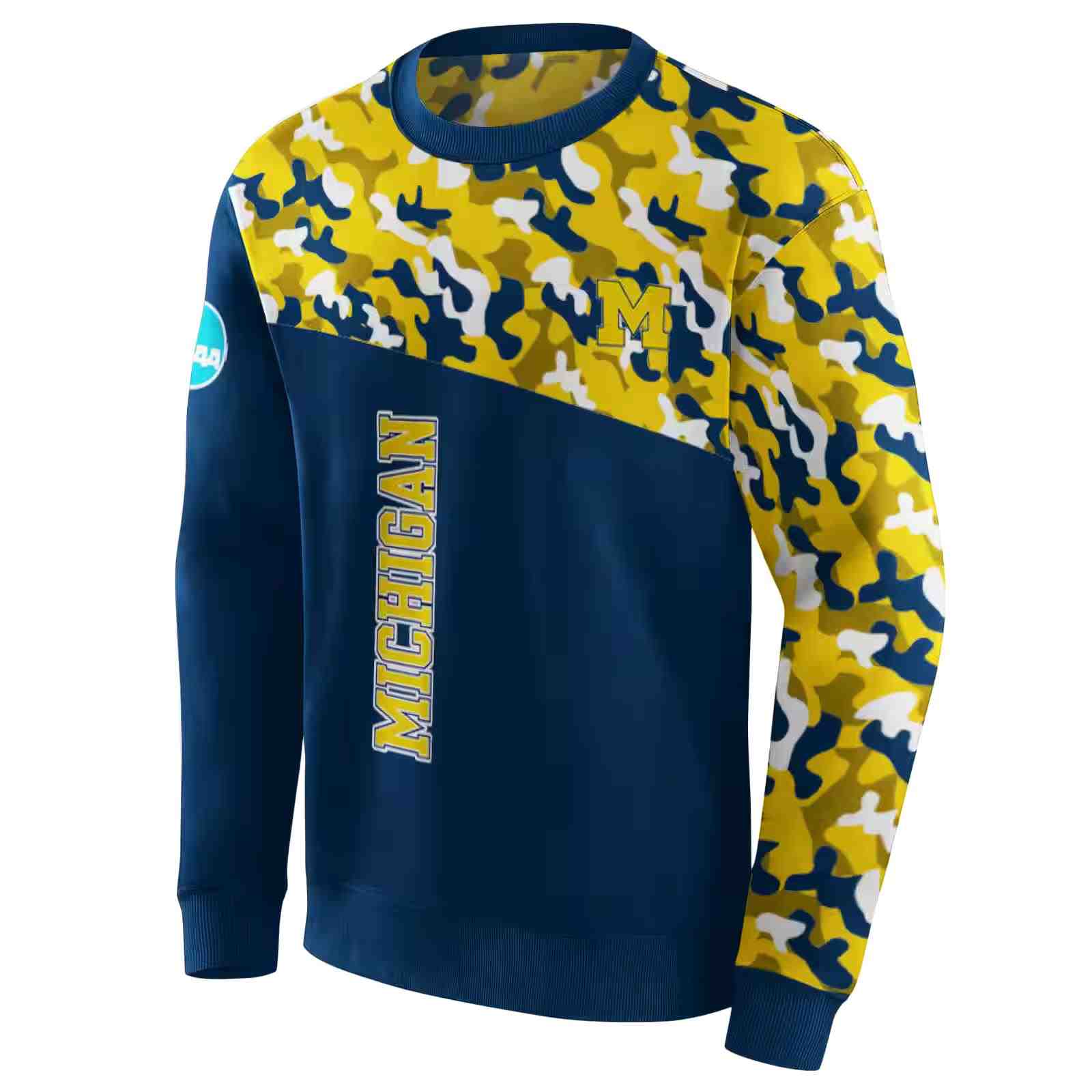 custom michigan wolverines camo pattern blue hoodie new arrival