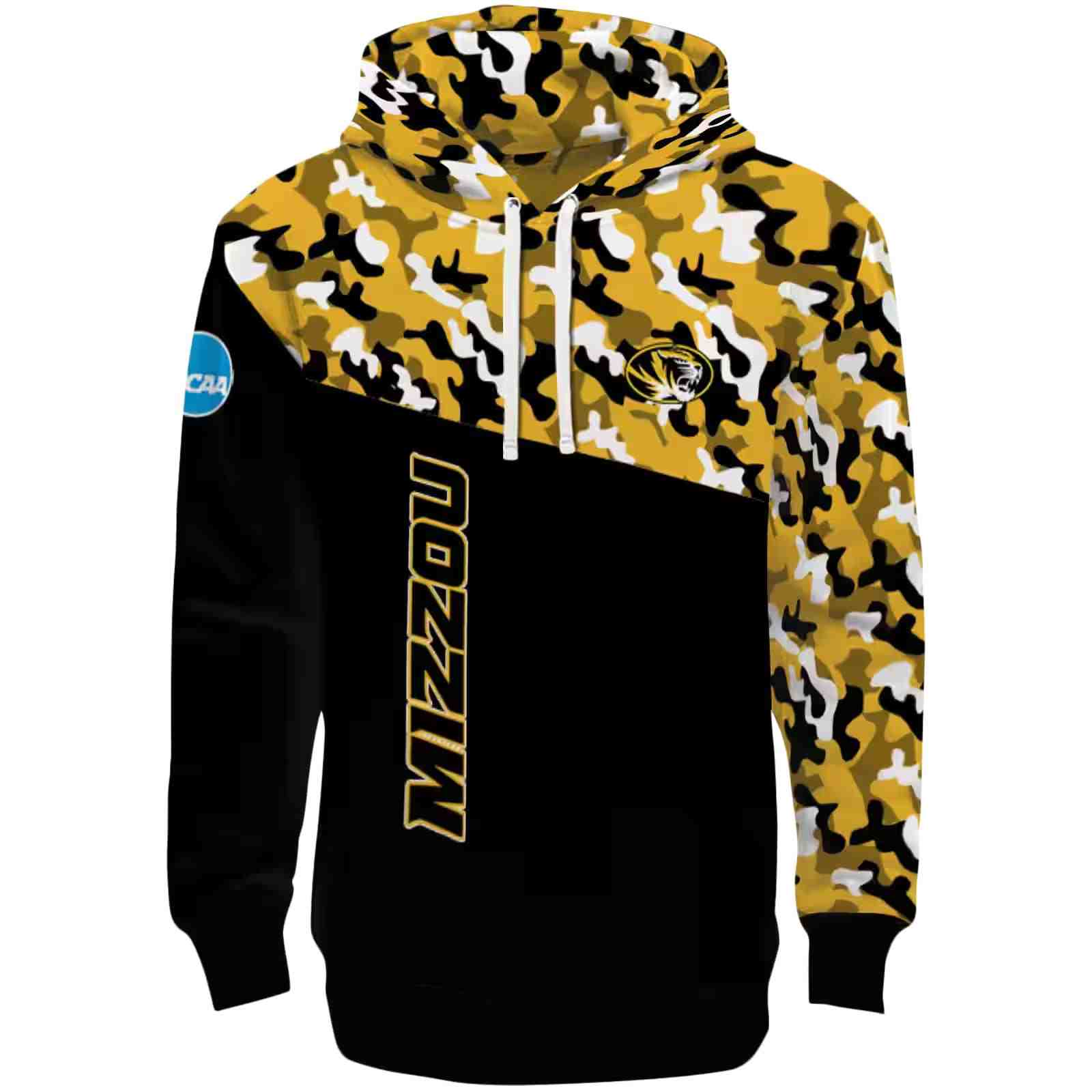 Custom Missouri Tigers Camo Pattern Black Hoodie