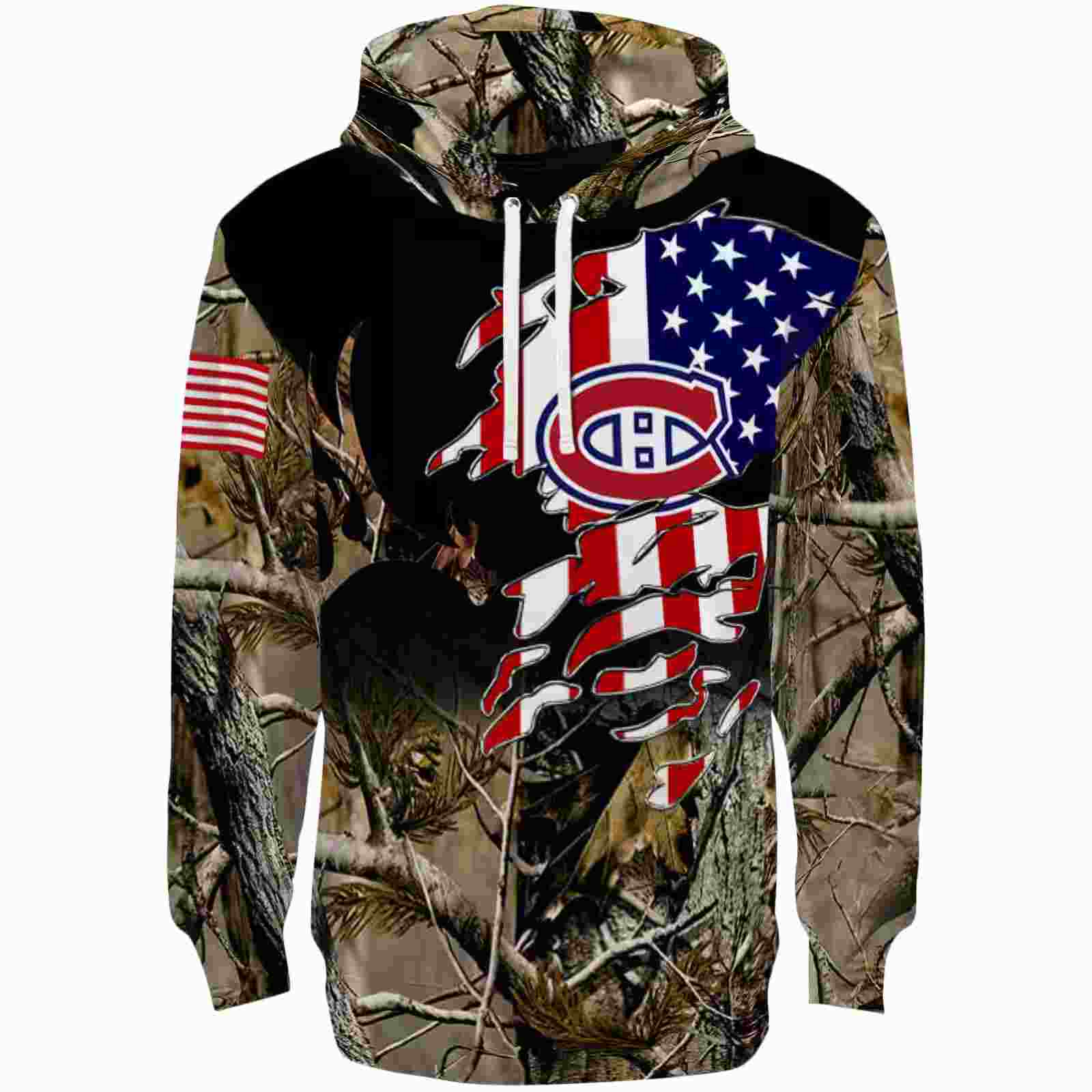 Custom Montreal Canadiens Tree Camo Hoodie