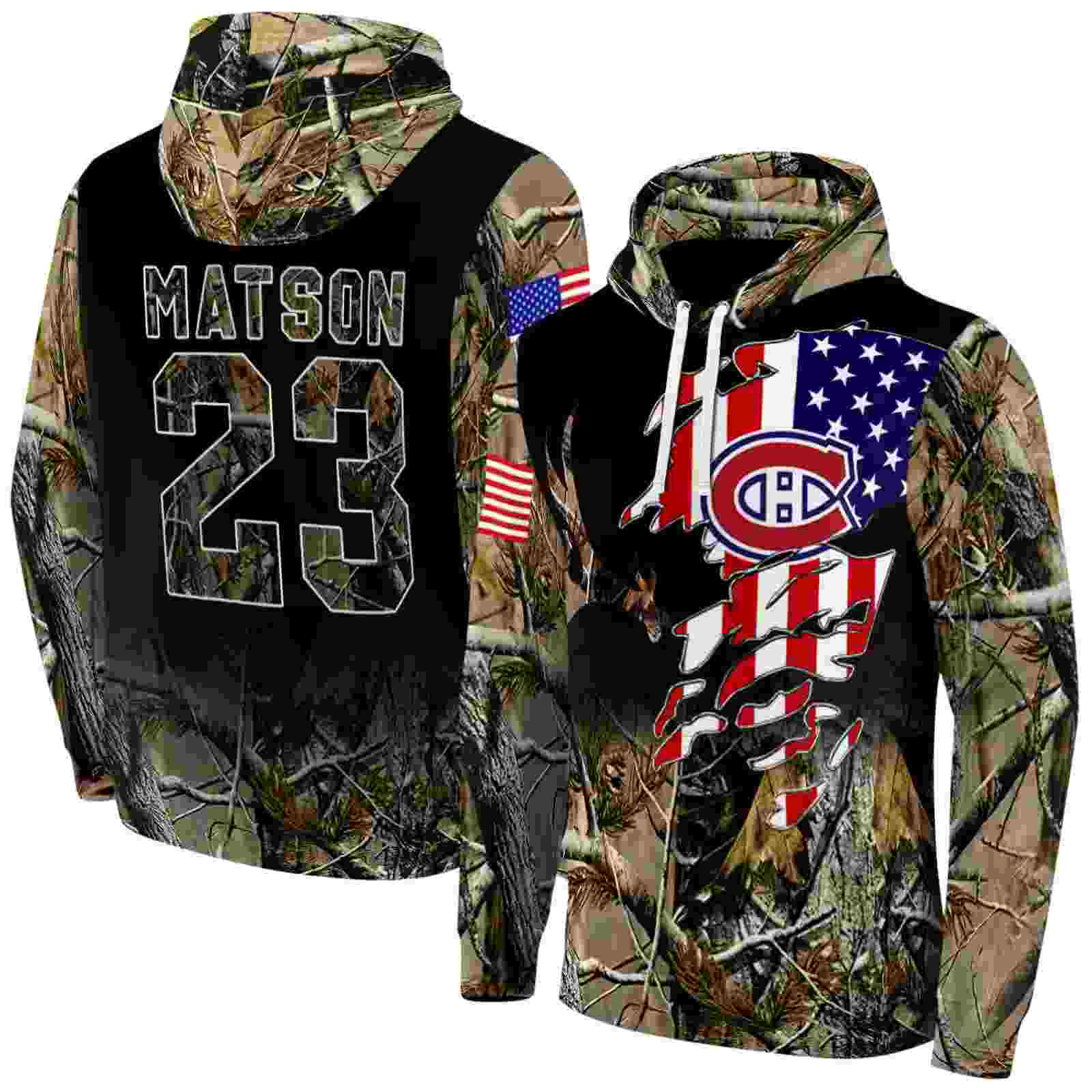 custom montreal canadiens tree camo hoodie fashion forward