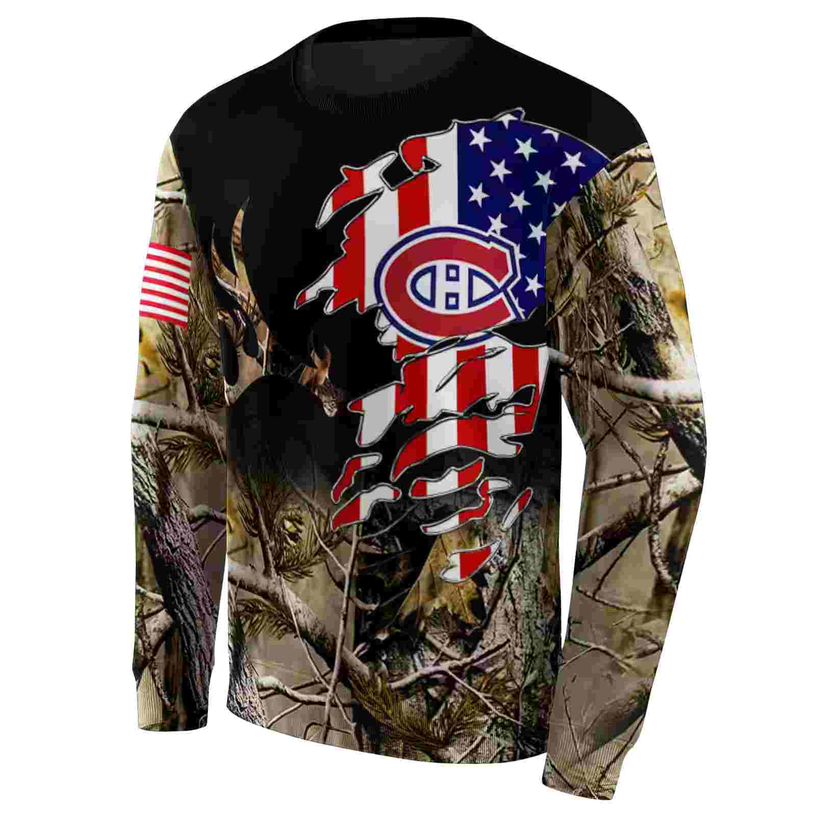 custom montreal canadiens tree camo hoodie new arrival