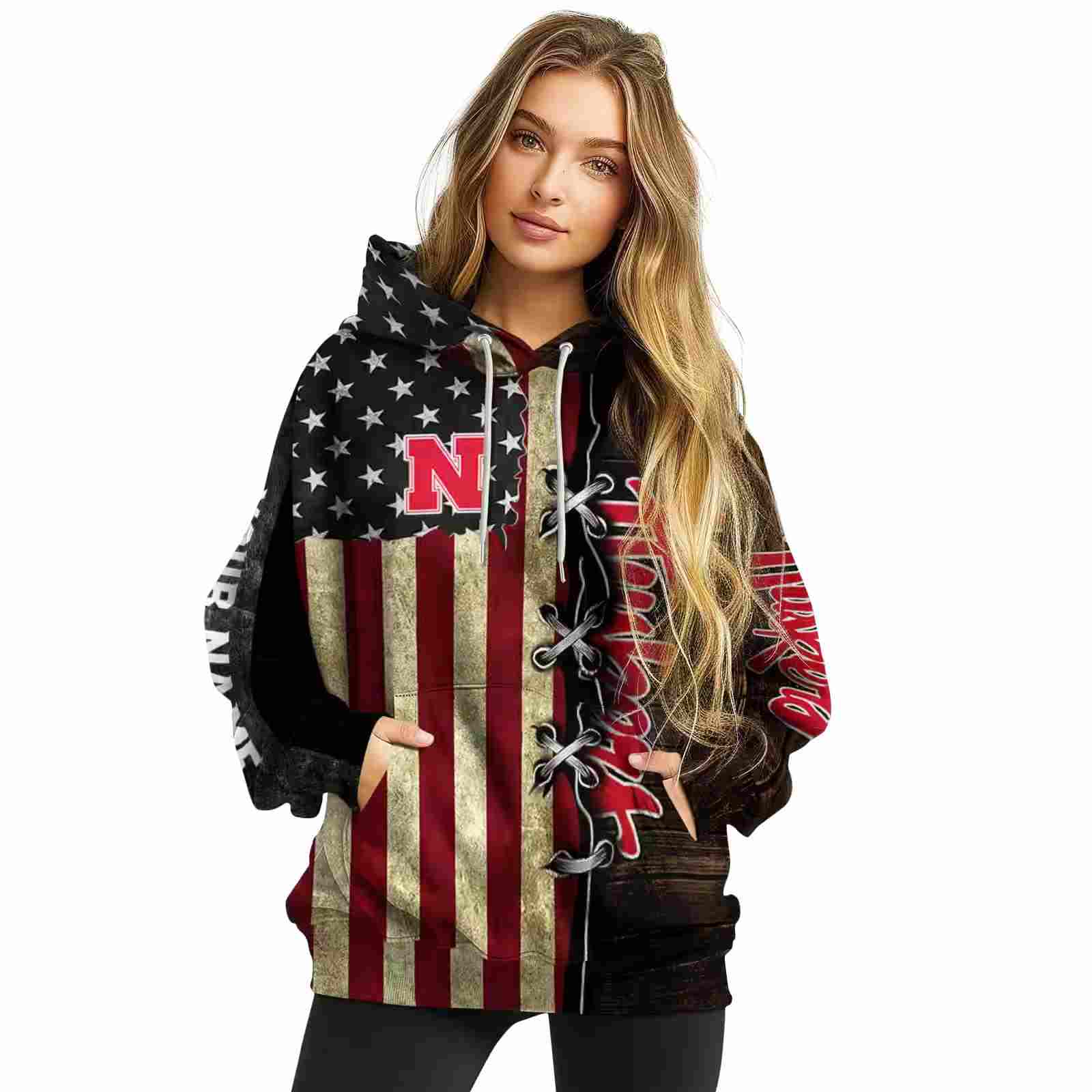 custom nebraska cornhuskers american pride hoodie high quality