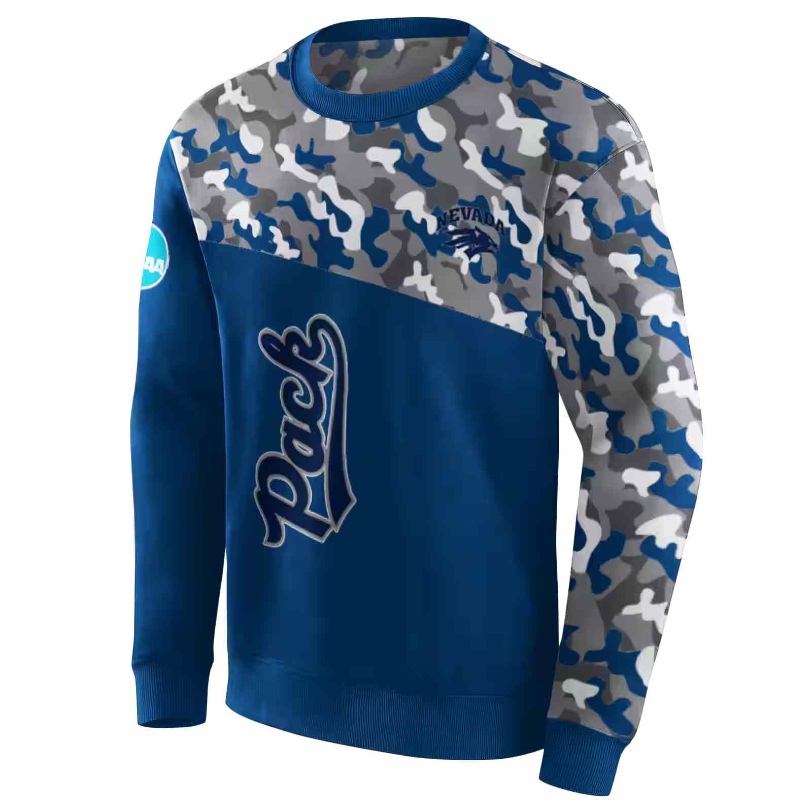 custom nevada wolf pack camo pattern blue hoodie new arrival