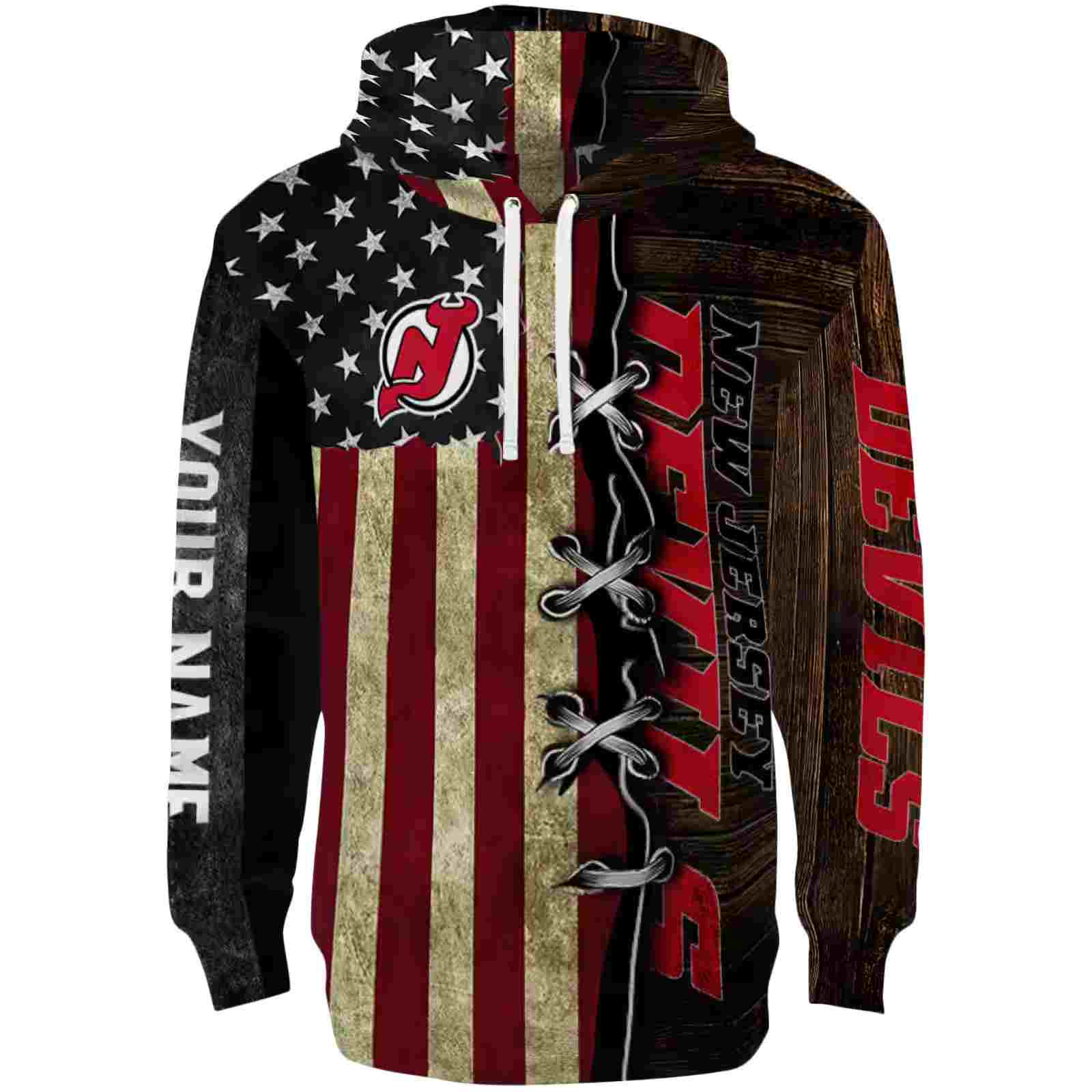 Custom New Jersey Devils American Pride Hoodie