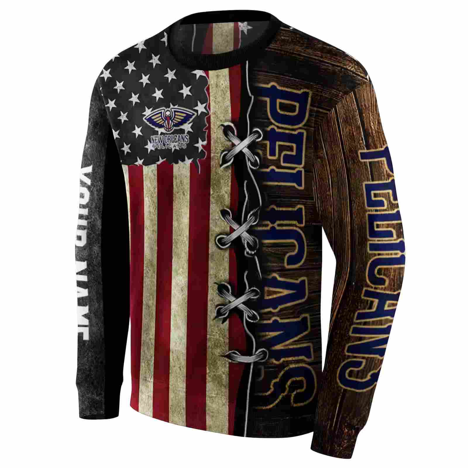 custom new orleans pelicans american pride hoodie new arrival