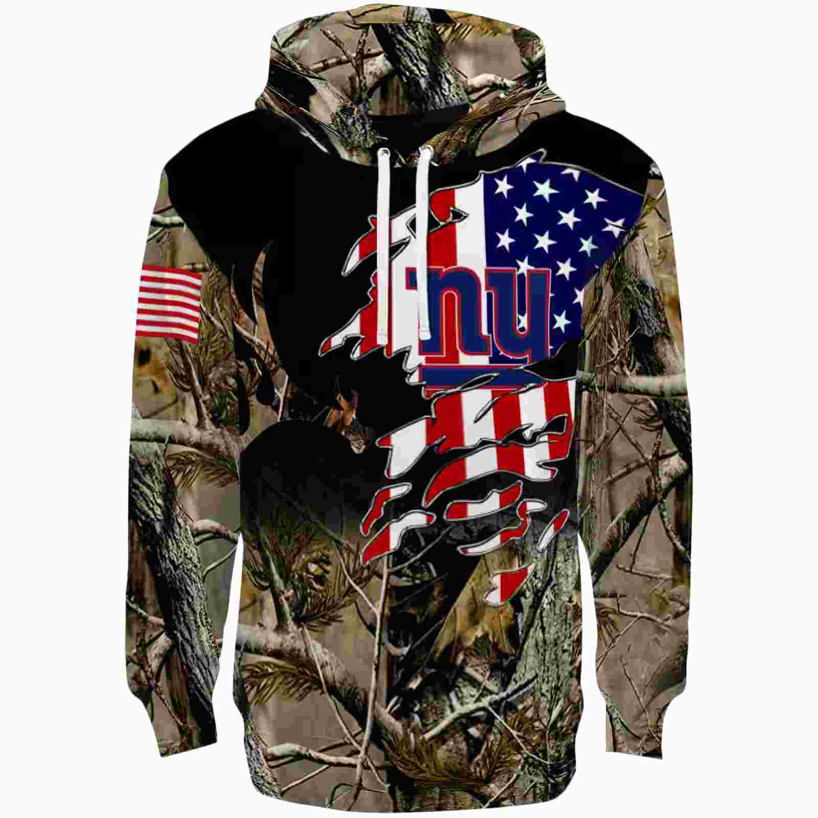 Custom New York Giants Tree Camo Hoodie