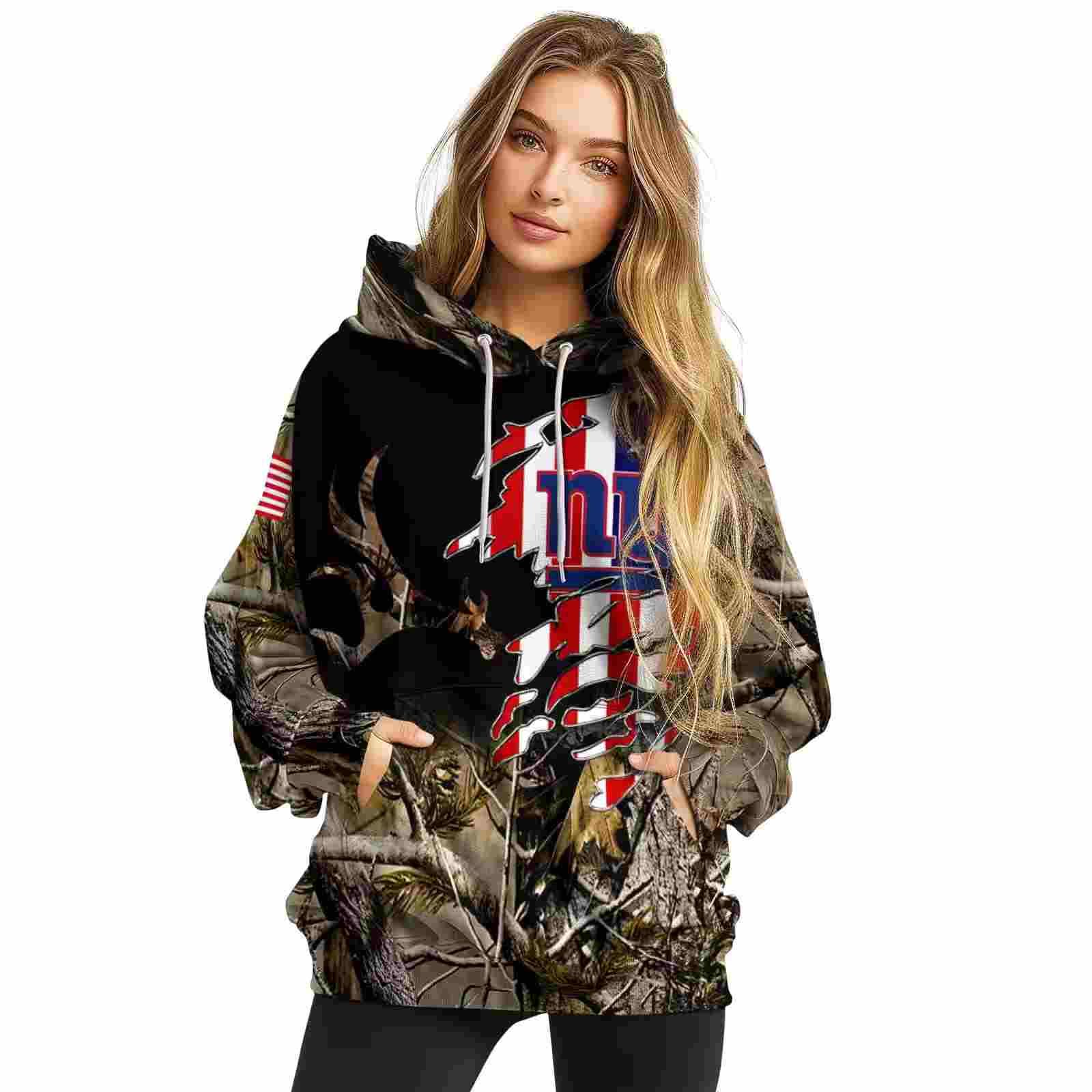 custom new york giants tree camo hoodie high quality