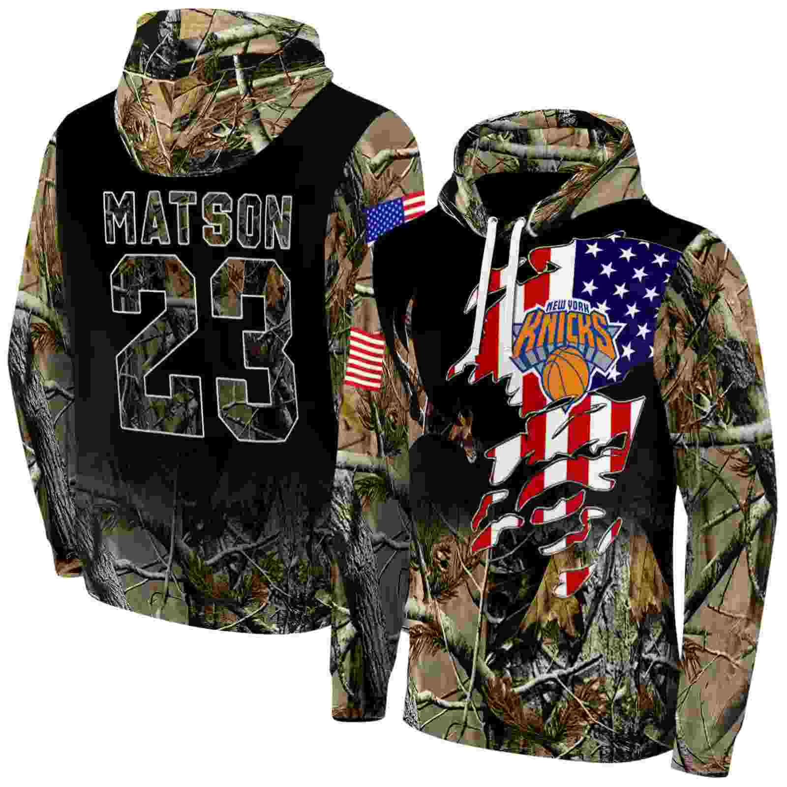 custom new york knicks tree camo hoodie fashion forward