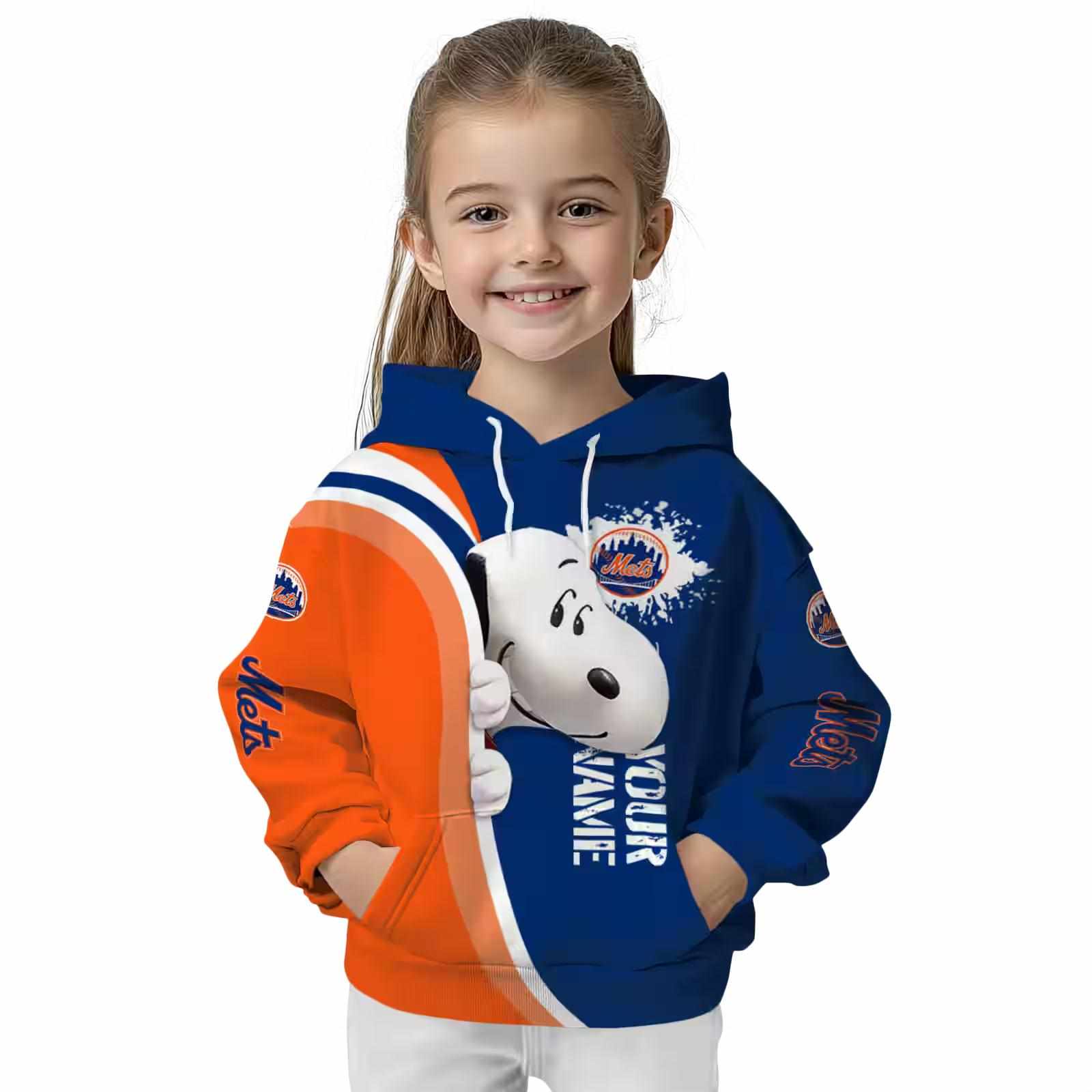 custom new york mets peeking snoopy blue hoodie top rated