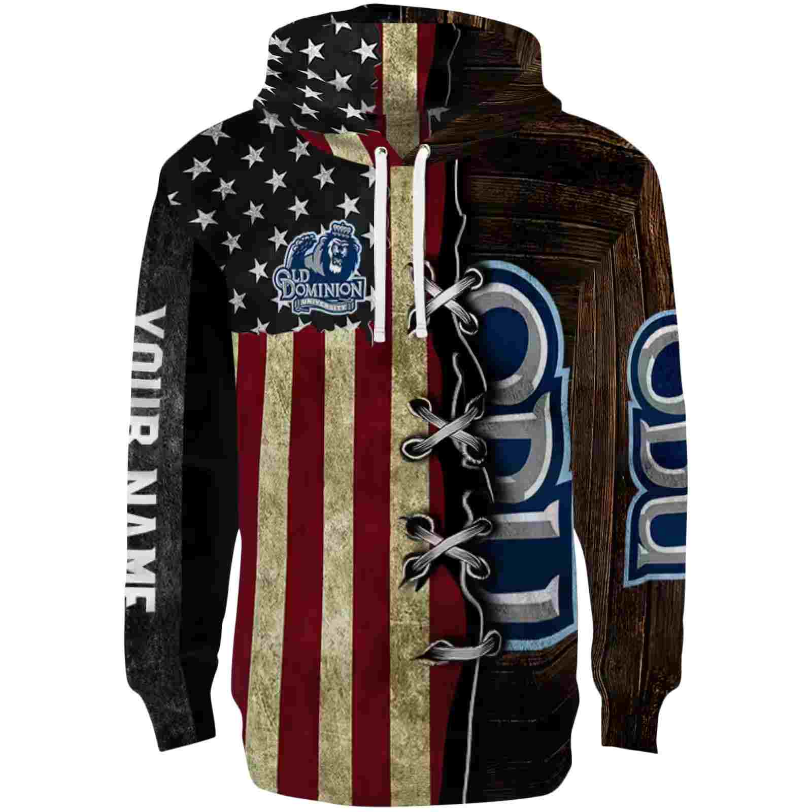 Custom Old Dominion Monarchs American Pride Hoodie