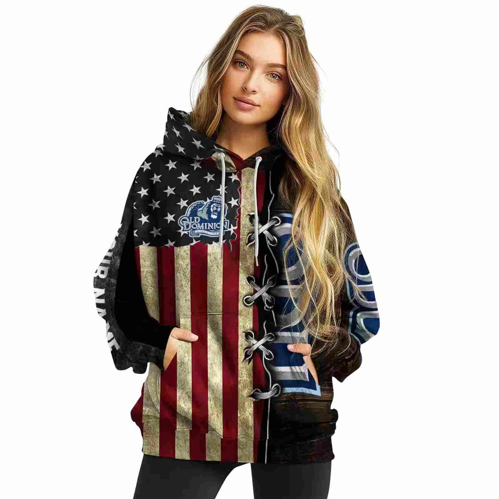 custom old dominion monarchs american pride hoodie high quality