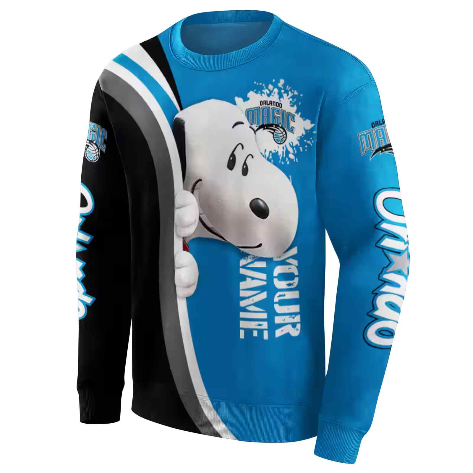 custom orlando magic peeking snoopy blue hoodie new arrival