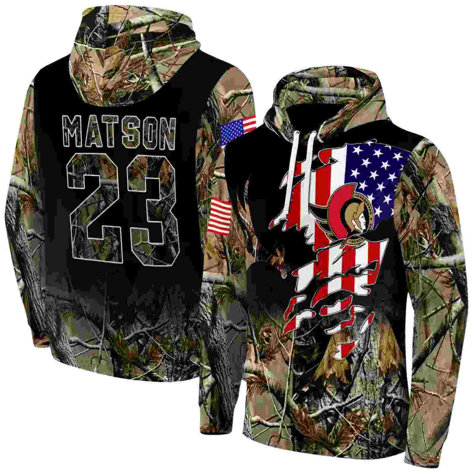 custom ottawa senators tree camo hoodie fashion forward