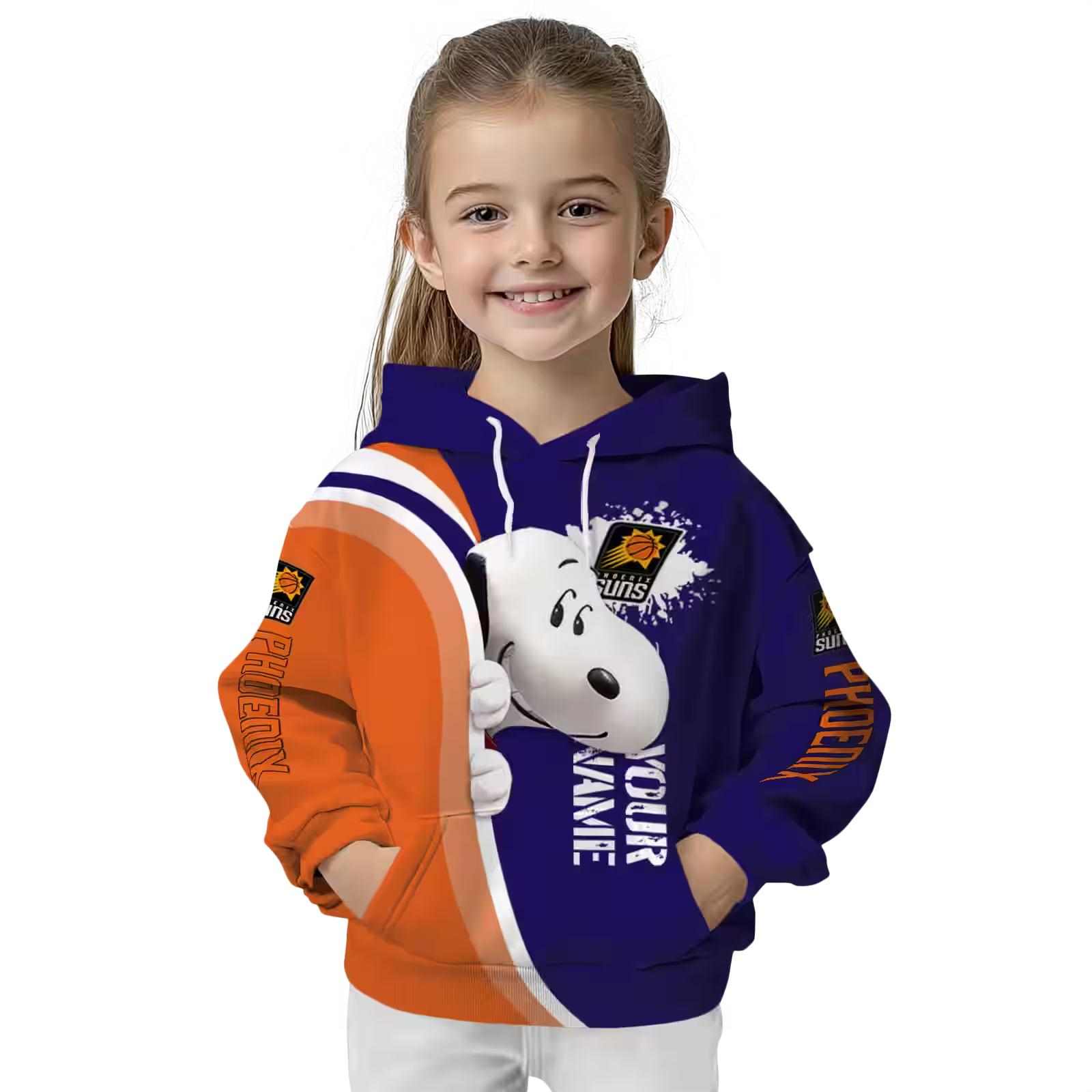 custom phoenix suns peeking snoopy purple hoodie top rated