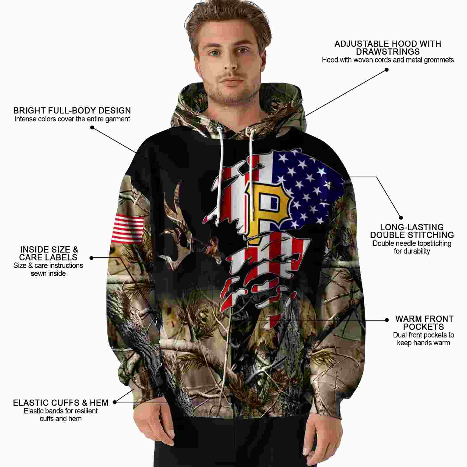 custom pittsburgh pirates tree camo hoodie latest model