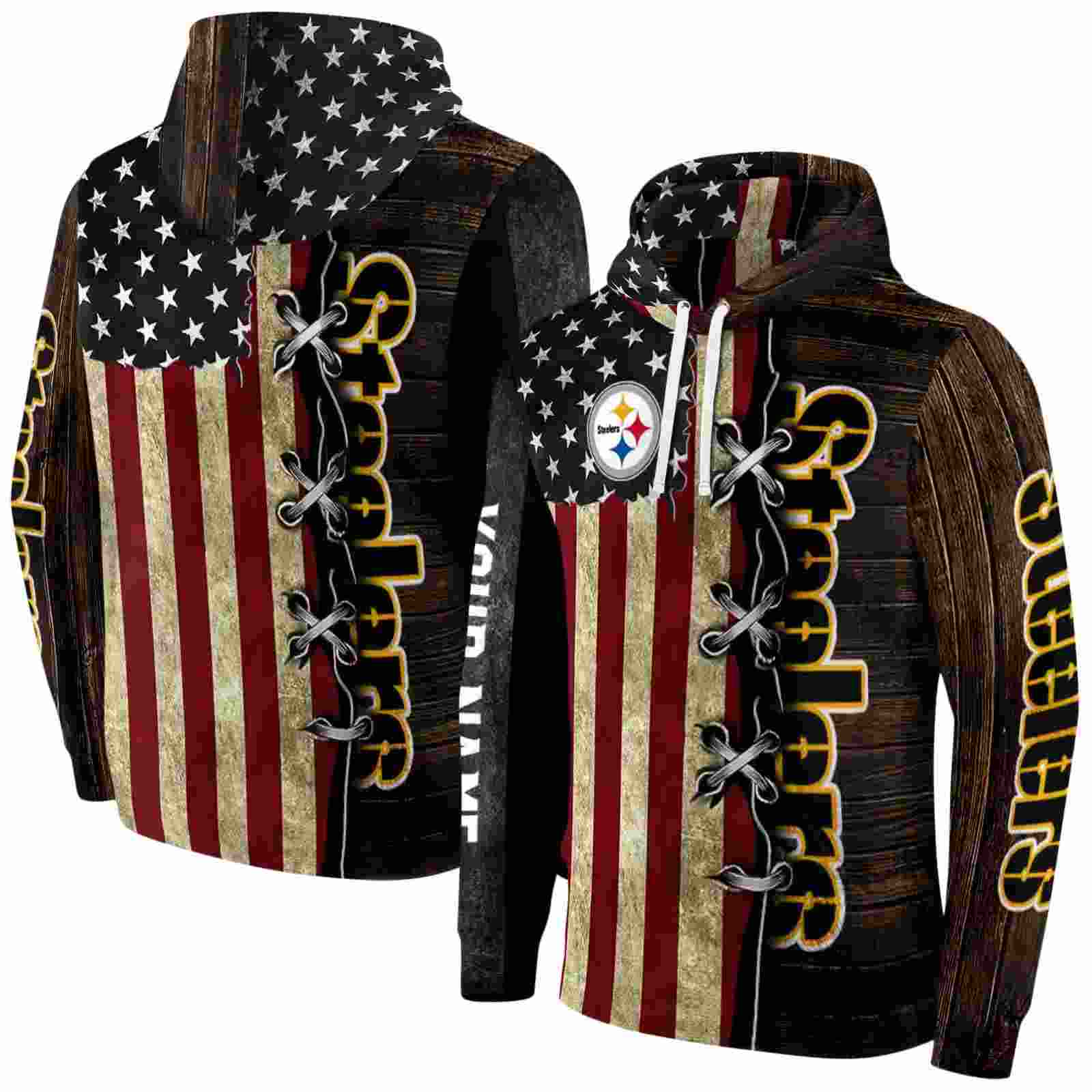 custom pittsburgh steelers american pride hoodie fashion forward