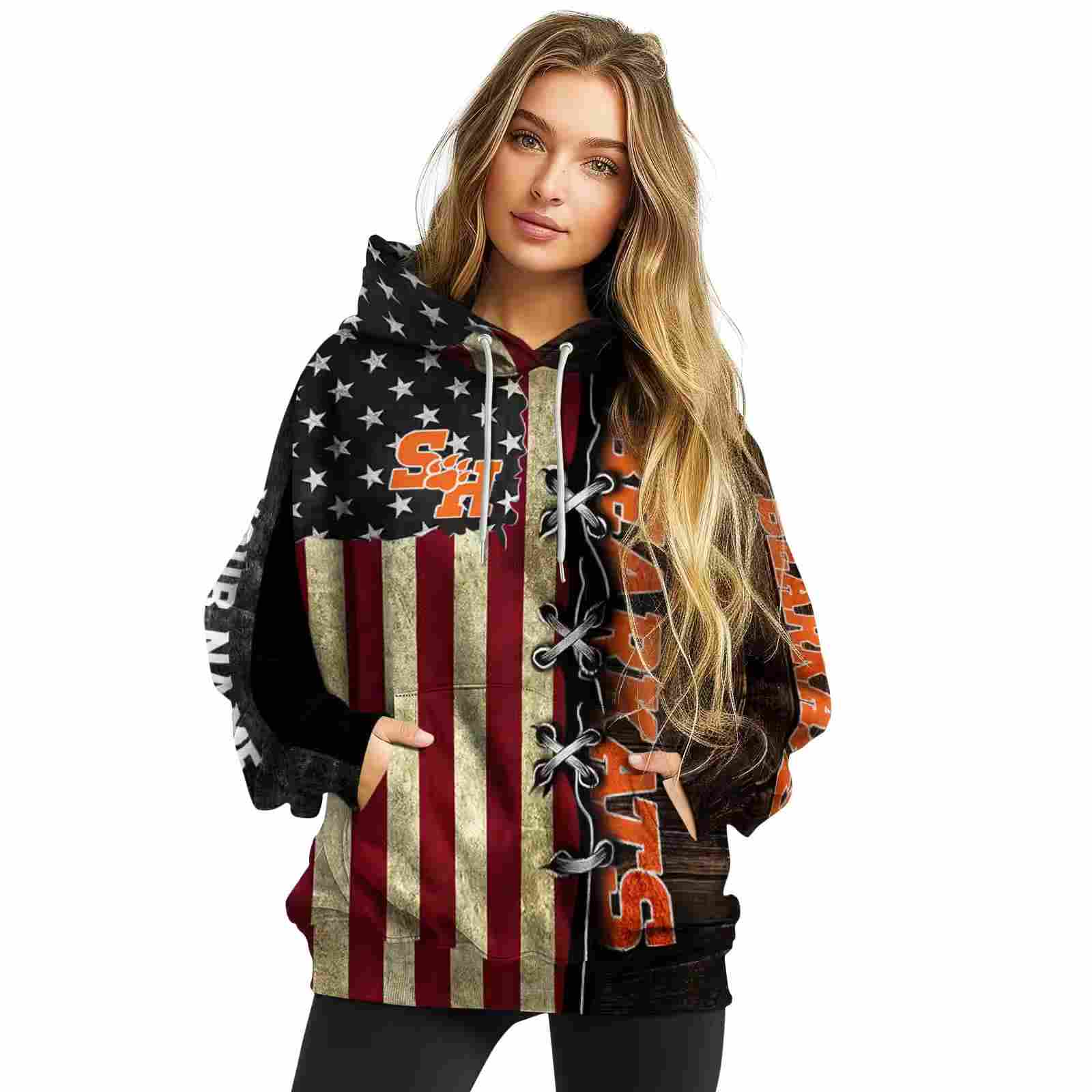 custom sam houston bearkats american pride hoodie high quality