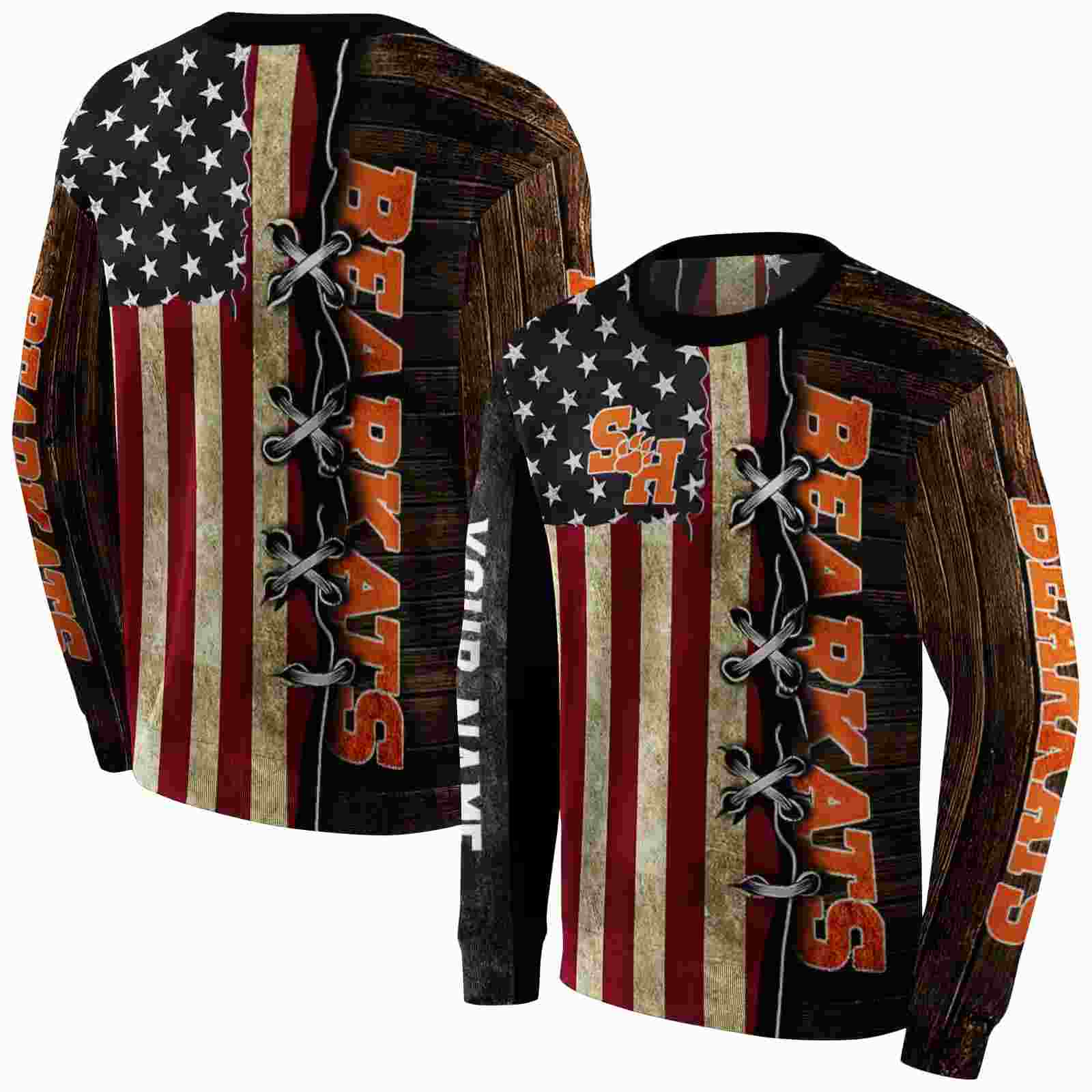 custom sam houston bearkats american pride hoodie premium grade