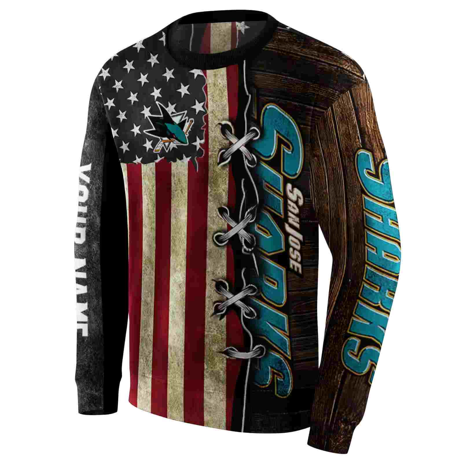 custom san jose sharks american pride hoodie new arrival