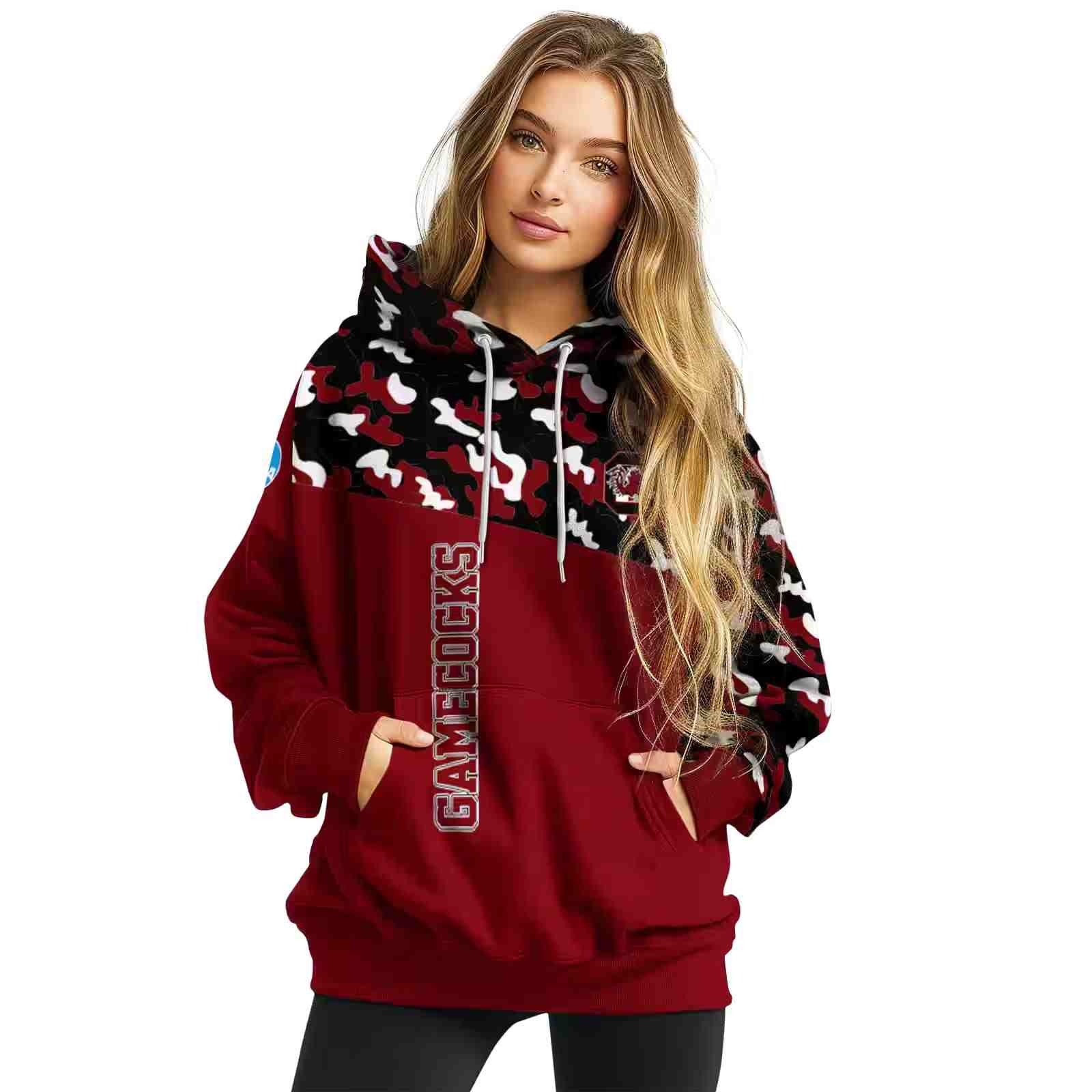 custom south carolina gamecocks camo pattern garnet hoodie high quality