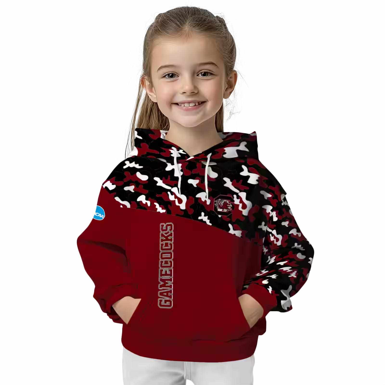 custom south carolina gamecocks camo pattern garnet hoodie top rated