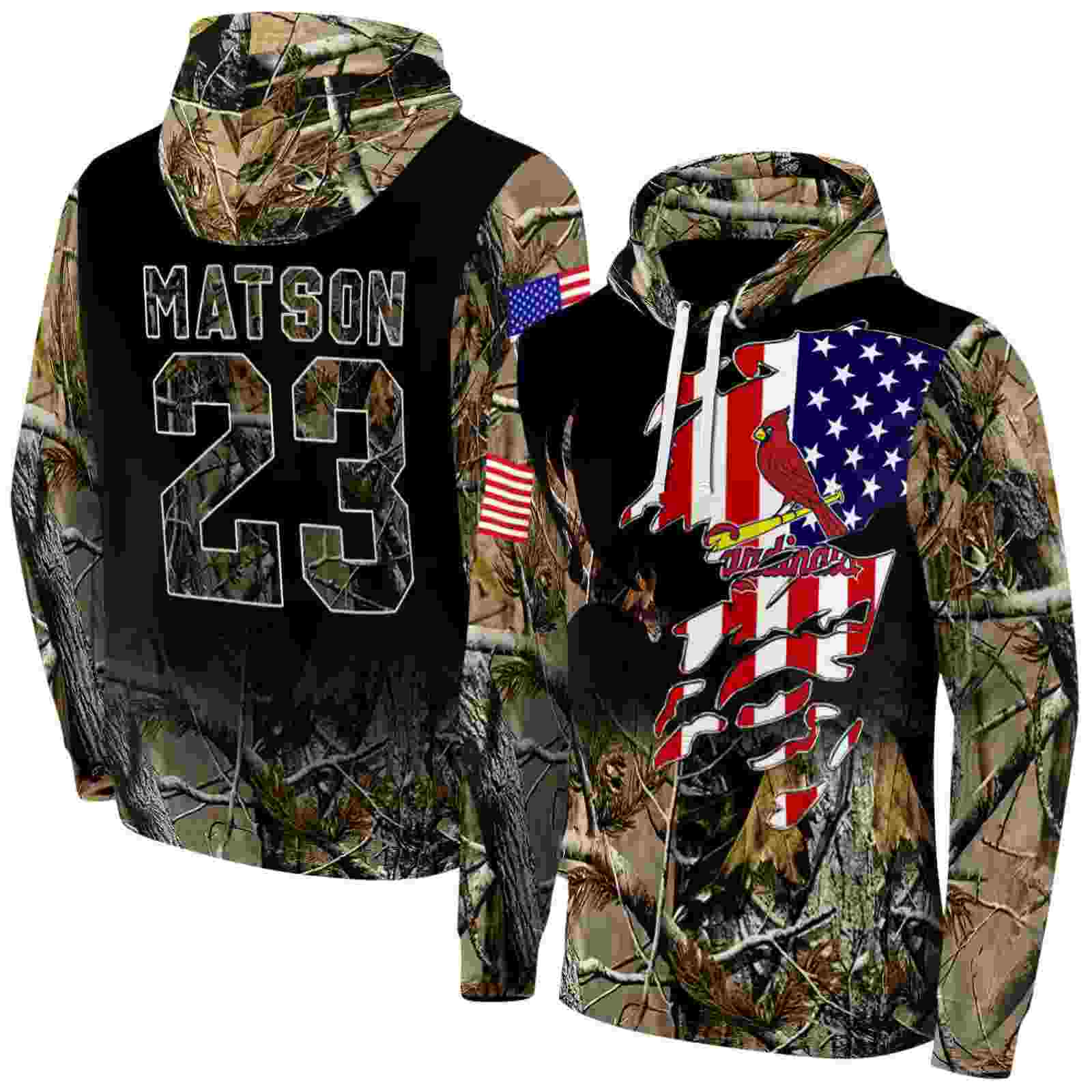 custom st louis cardinals tree camo hoodie fashion forward