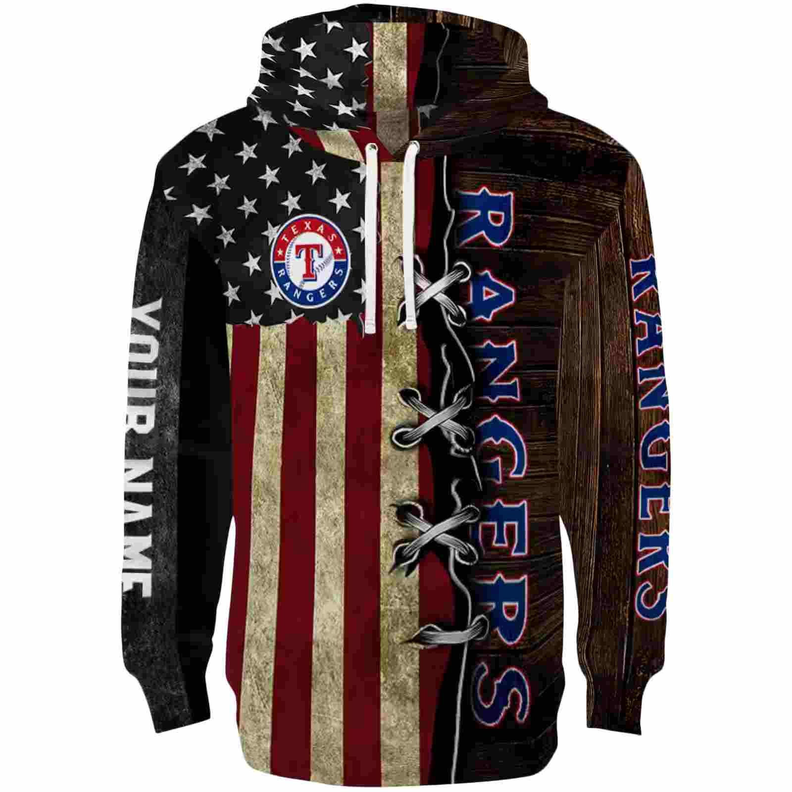 Custom Texas Rangers American Pride Hoodie