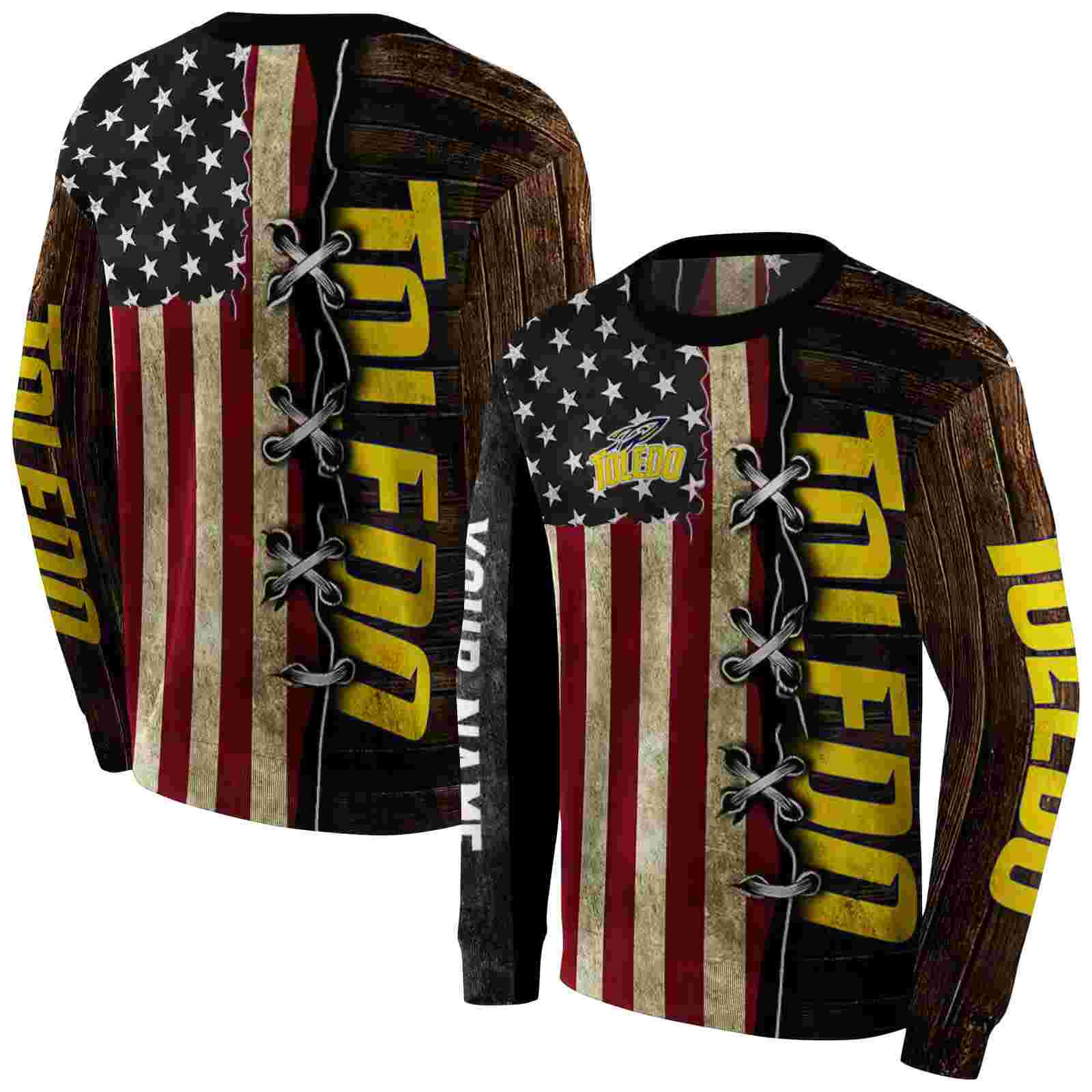 custom toledo rockets american pride hoodie premium grade