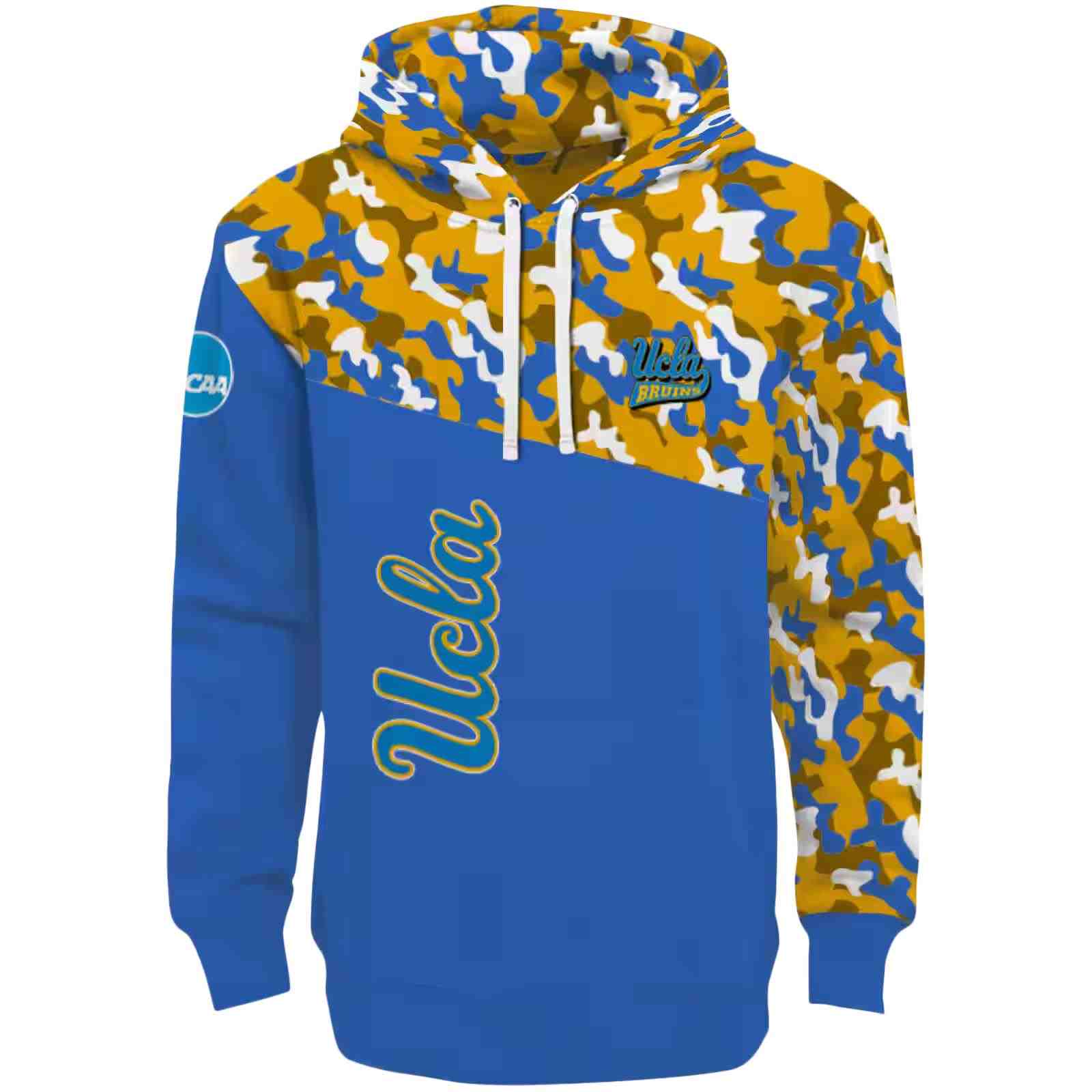 Custom UCLA Bruins Camo Pattern Blue Hoodie