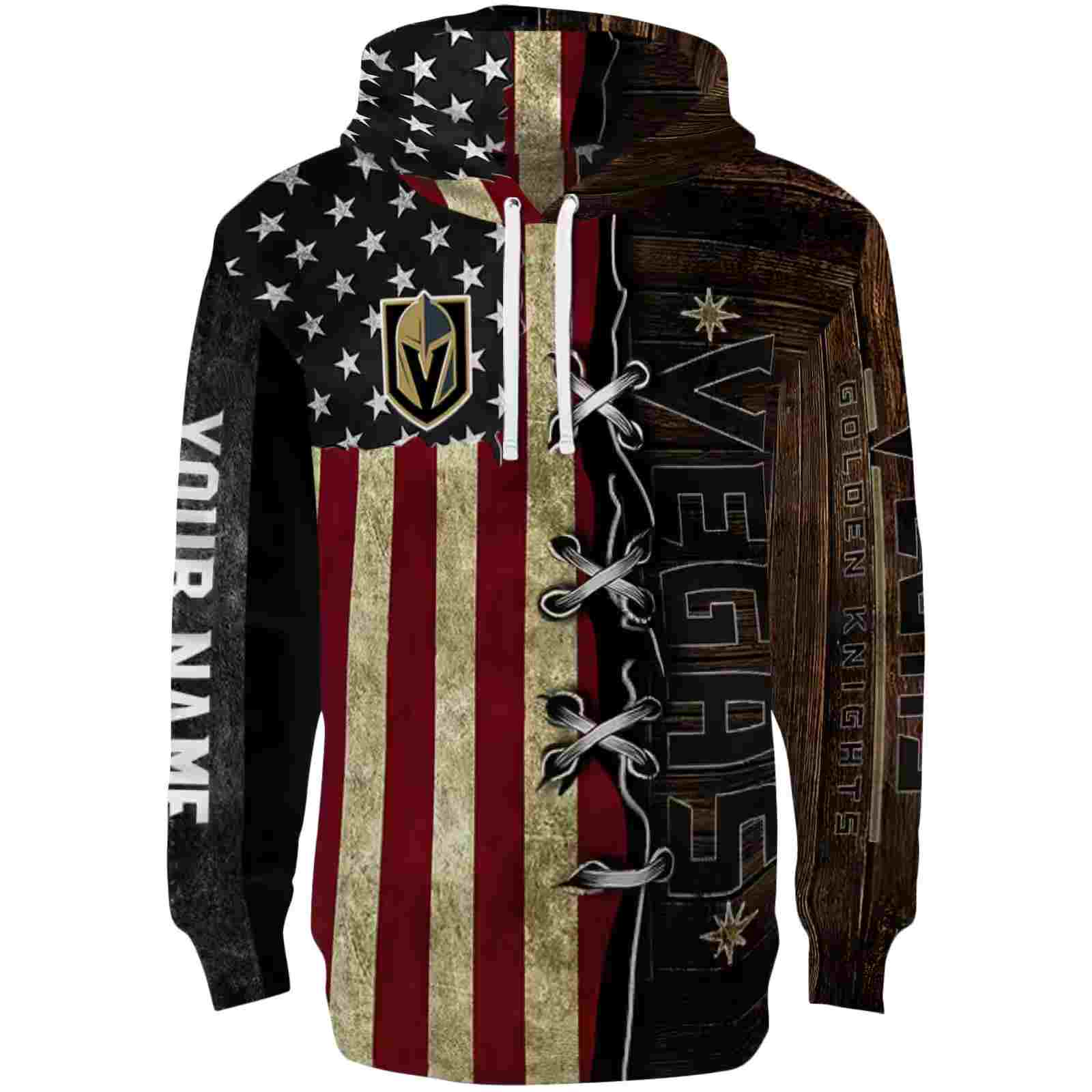 Custom Vegas Golden Knights American Pride Hoodie