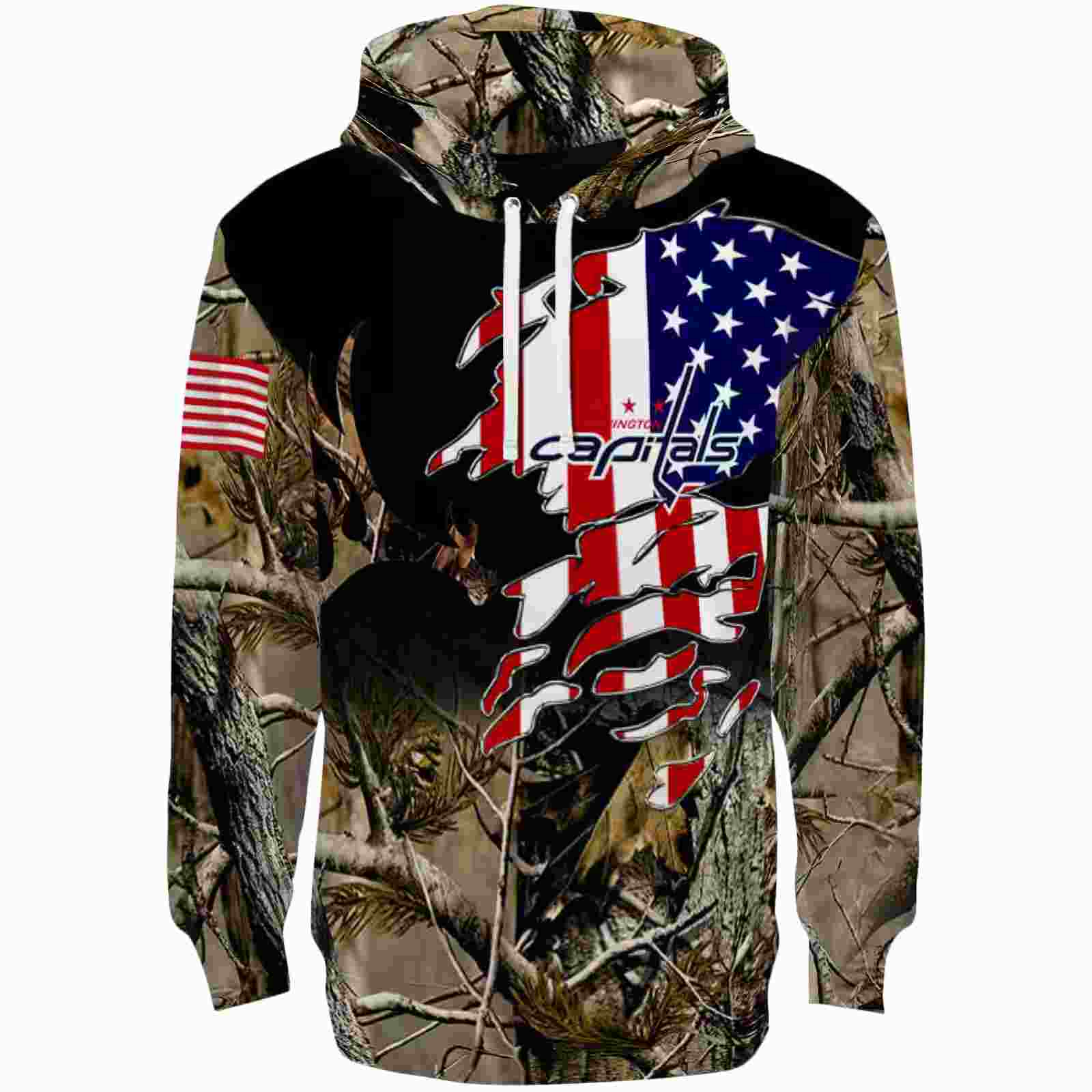 Custom Washington Capitals Tree Camo Hoodie