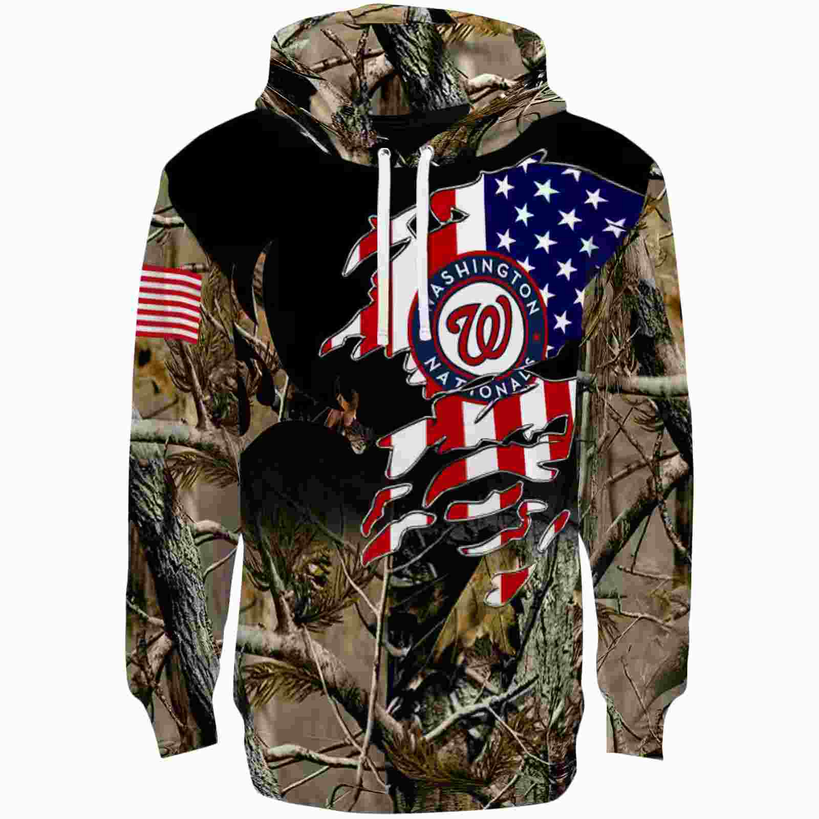 Custom Washington Nationals Tree Camo Hoodie