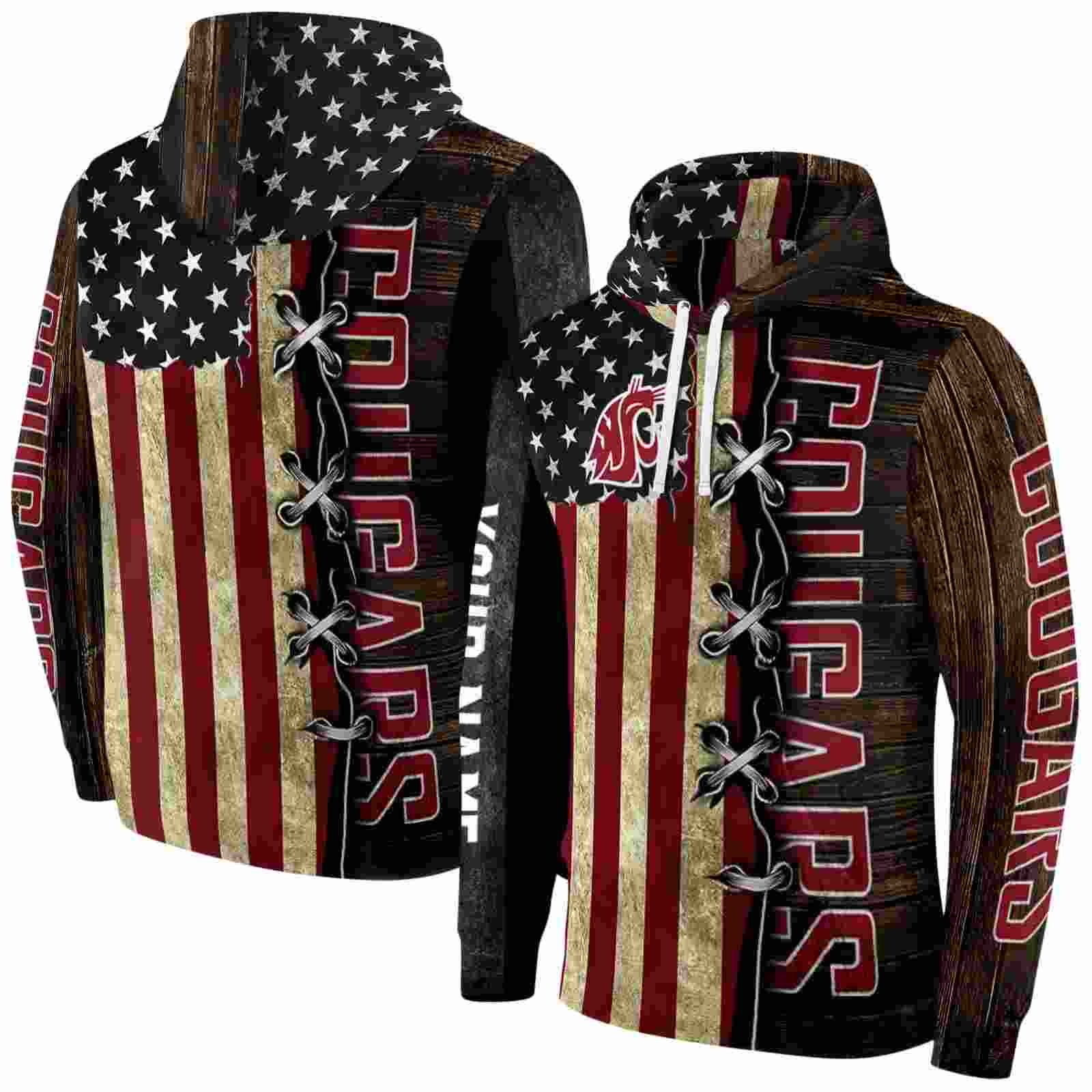 custom washington state cougars american pride hoodie fashion forward