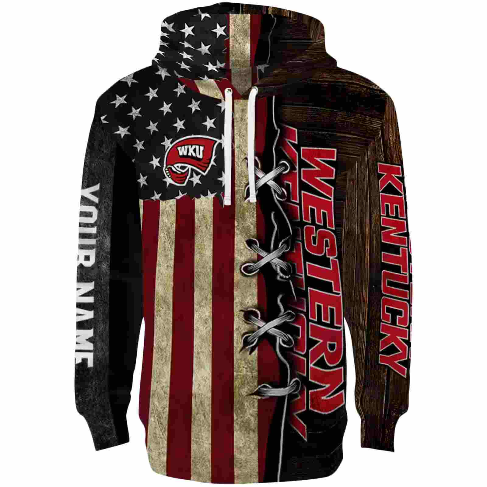 Custom Western Kentucky Hilltoppers American Pride Hoodie